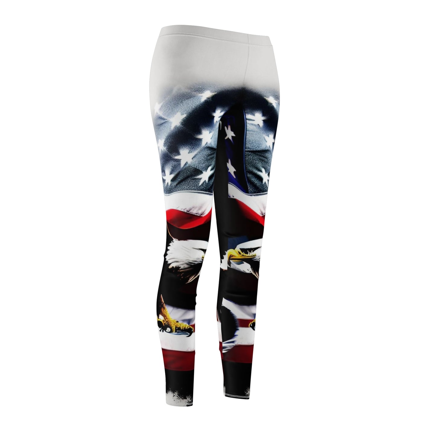 Eagle and flag Women's Cut & Sew Casual Leggings (AOP)