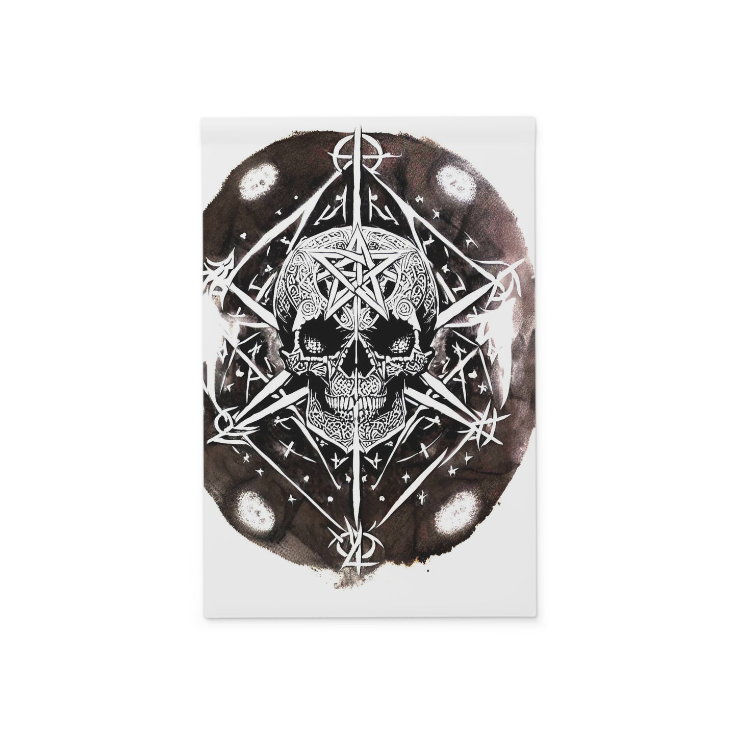 Pentagram Skull Garden Banner