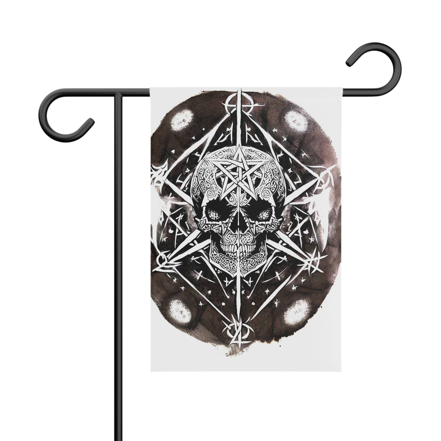 Pentagram Skull Garden Banner