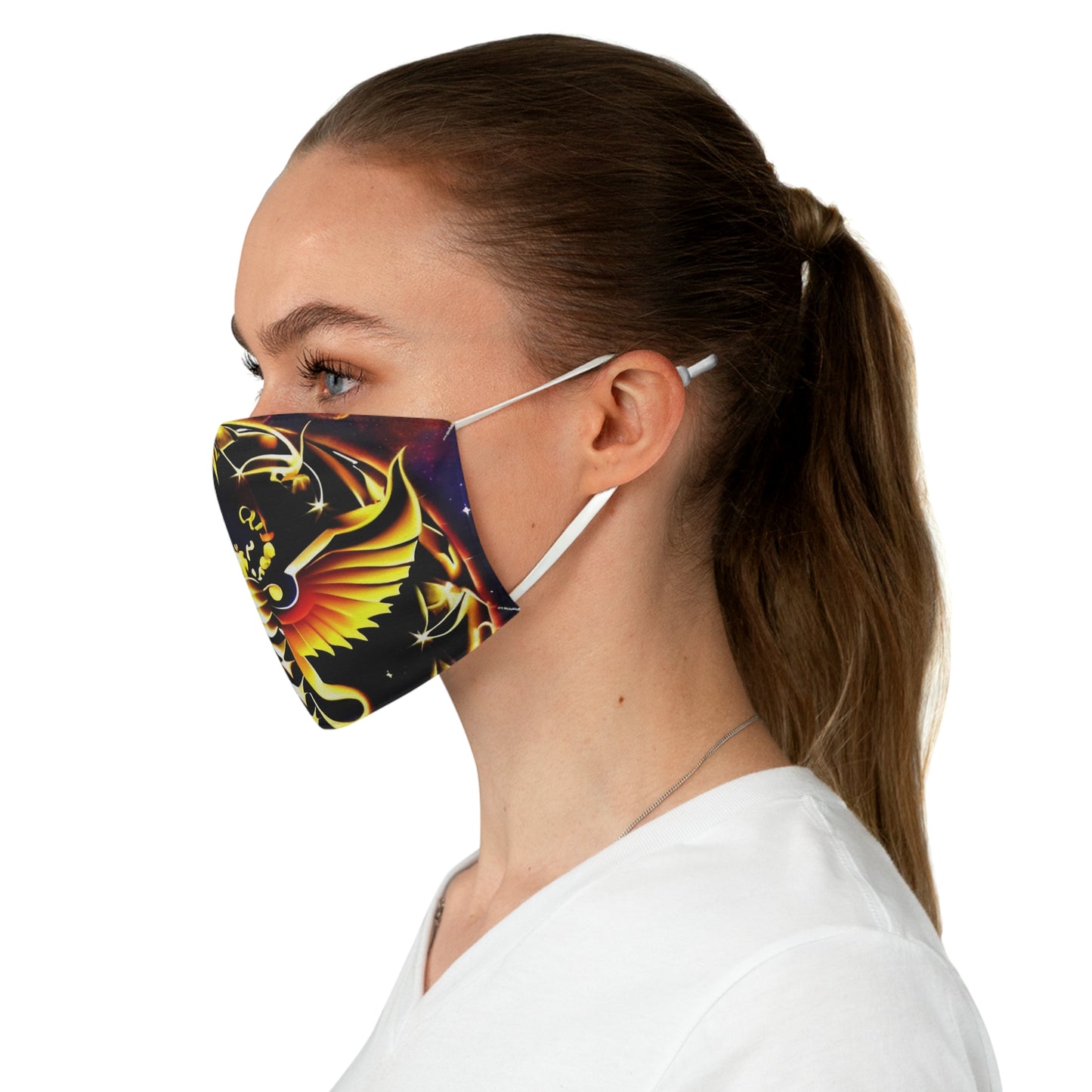 Stylized Scorpio Fabric Face Mask