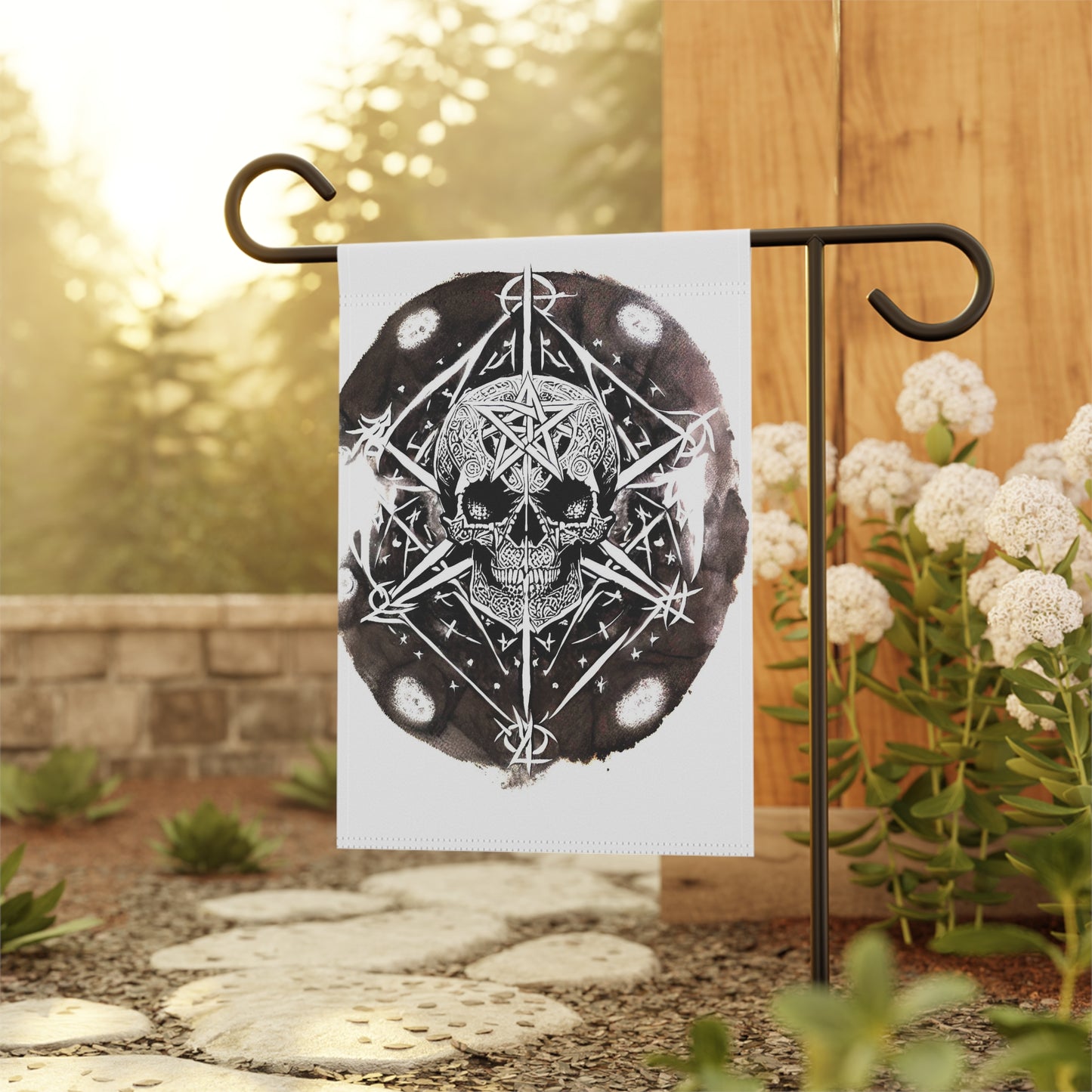 Pentagram Skull Garden & House Banner