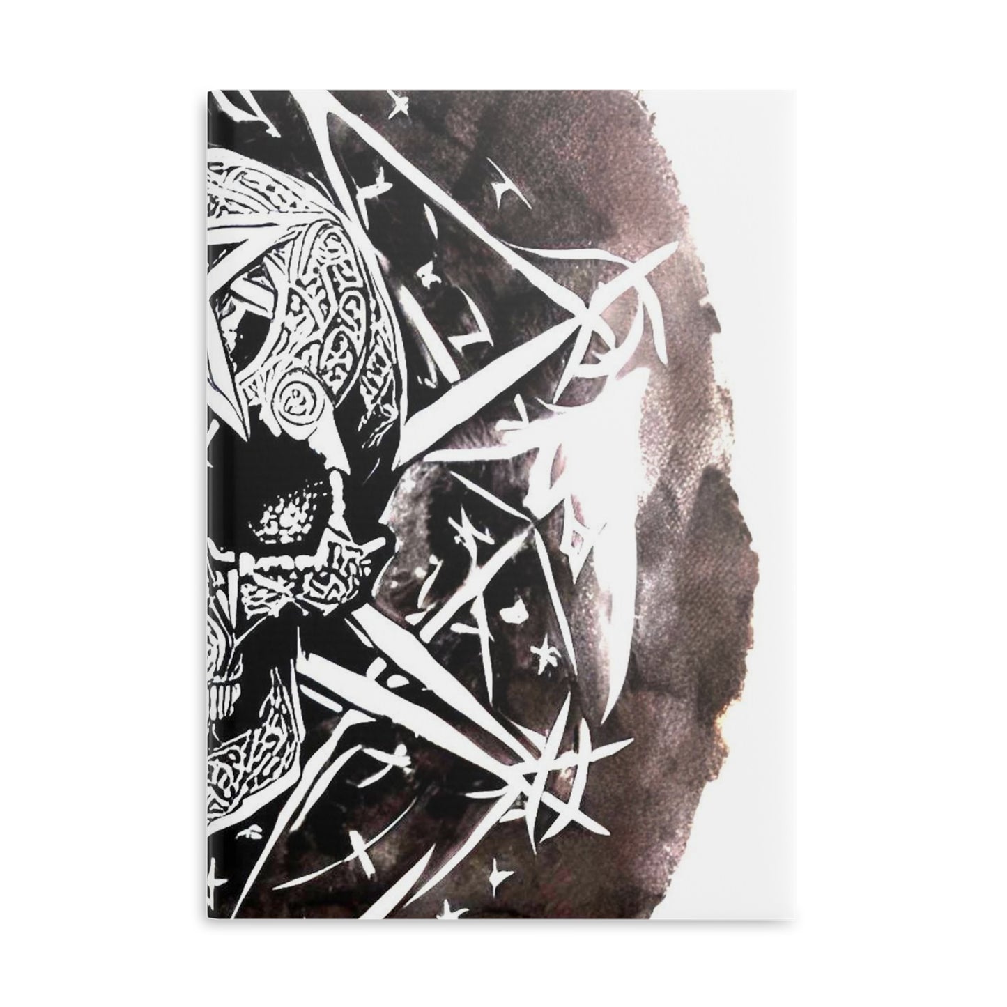 Pentagram Skull Hardcover Notebook with Puffy Covers