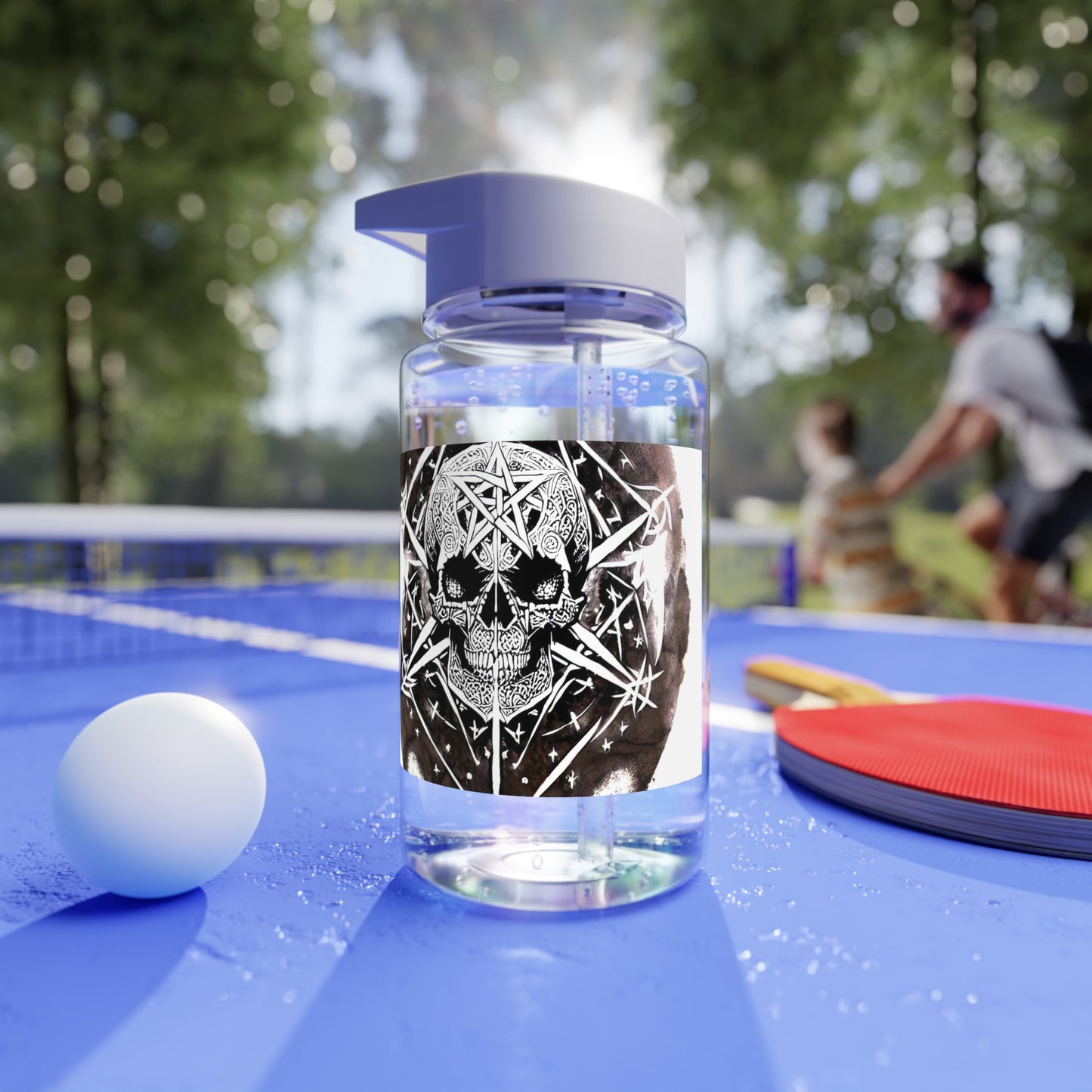 Pentagram Skull Tritan Water Bottle