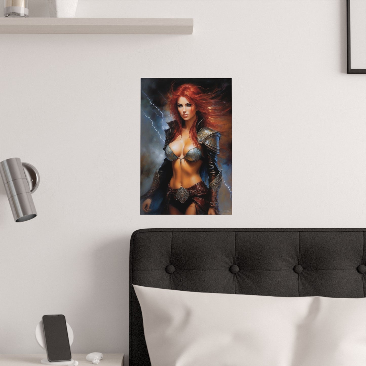 Redhead woman Satin Posters (210gsm)