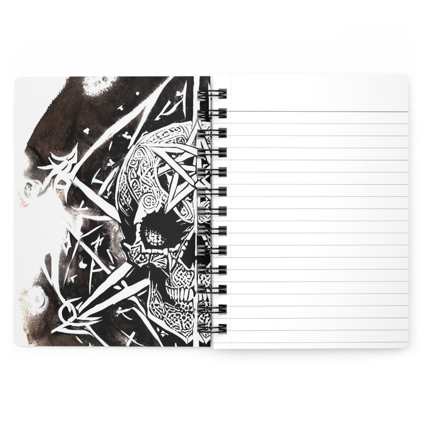 Pentagram Skull Spiral Bound Journal