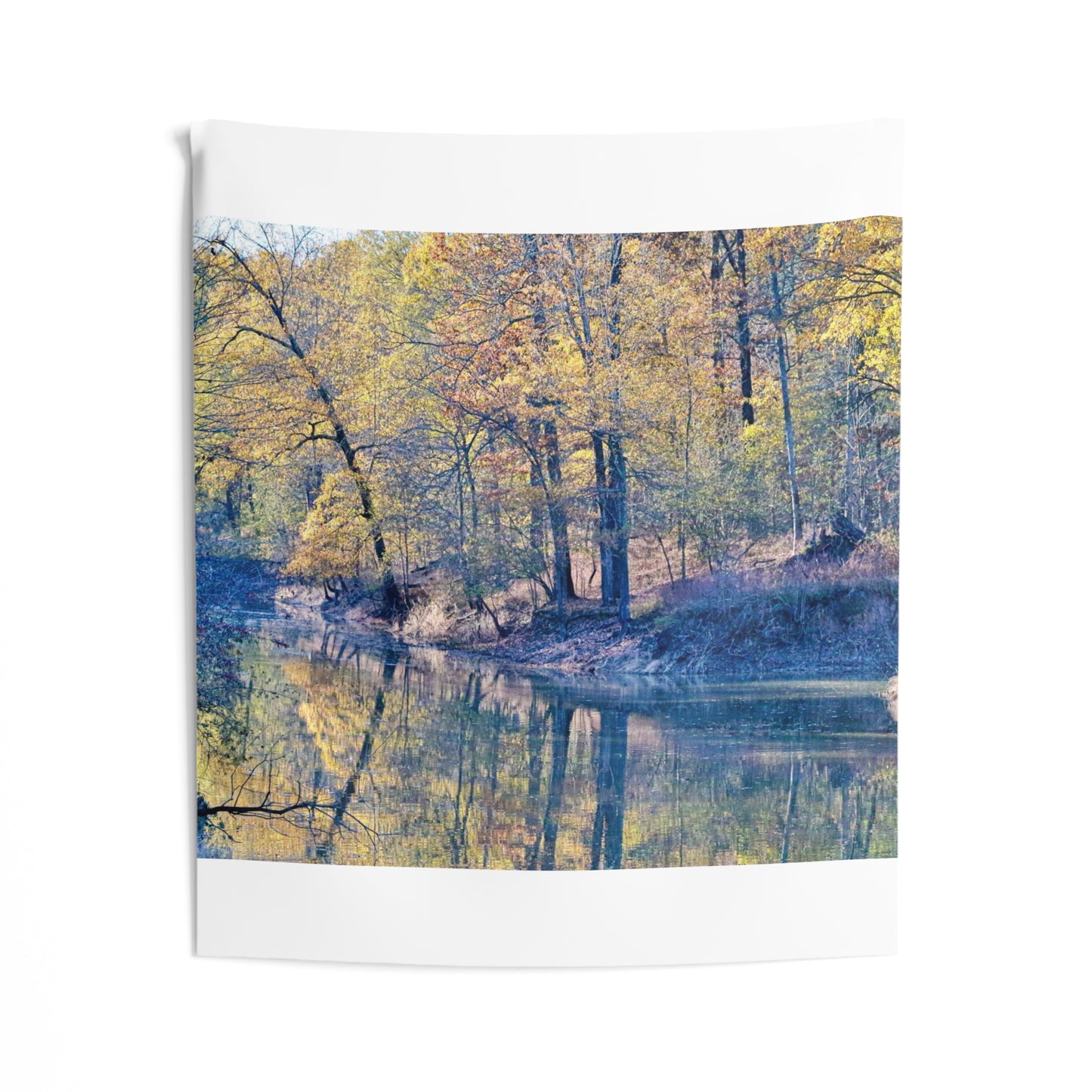 Fall waterway Indoor Wall Tapestries