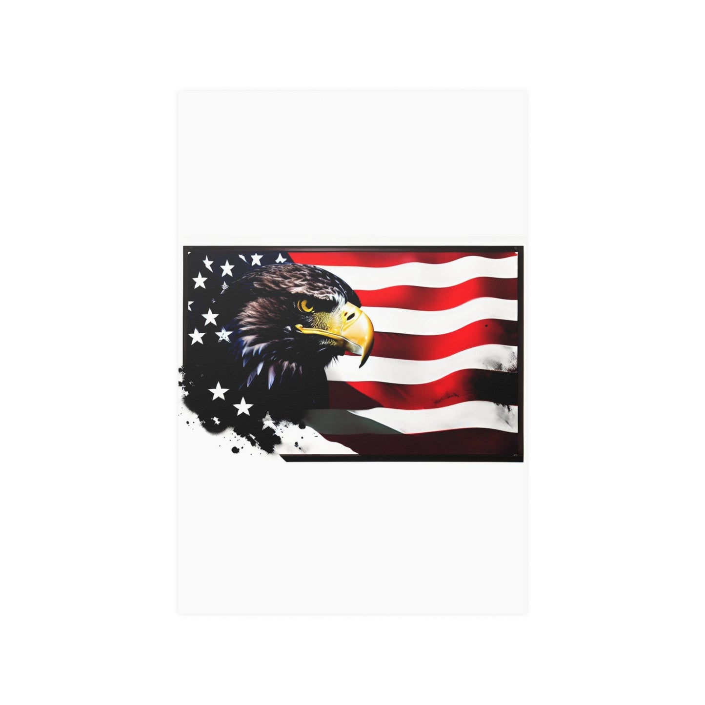 Eagle and flag Satin Posters (210gsm)