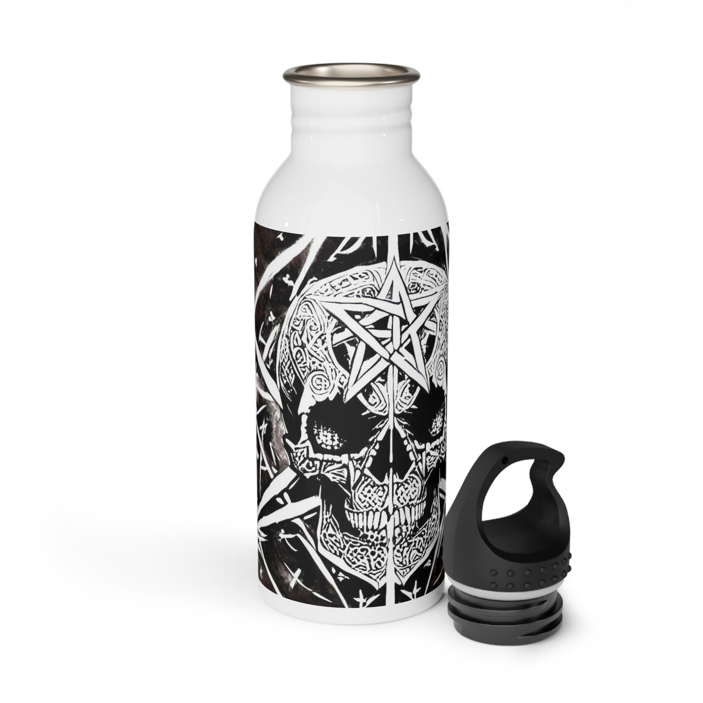 Pentagram Skull Stainless Steel Water Bottle