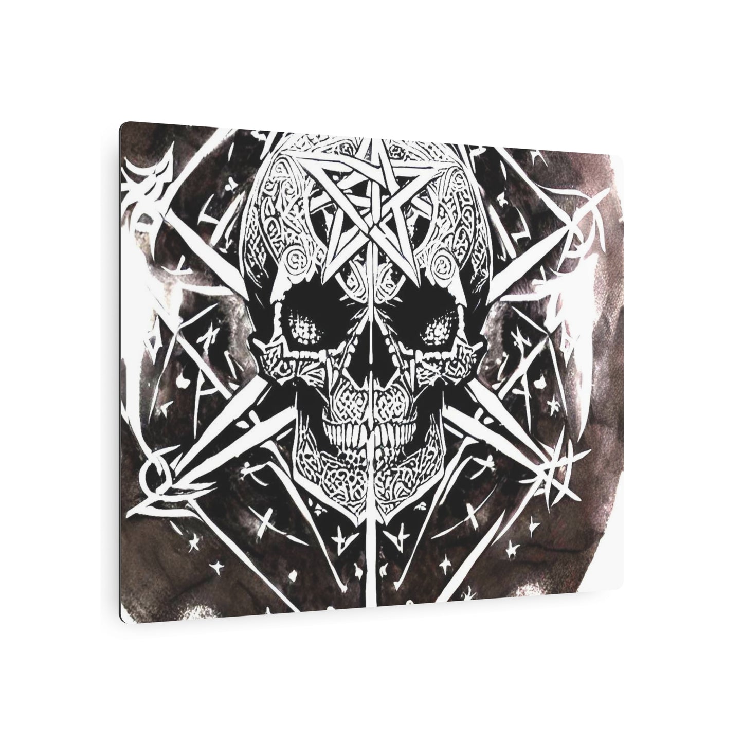 Pentagram Skull Metal Art Sign