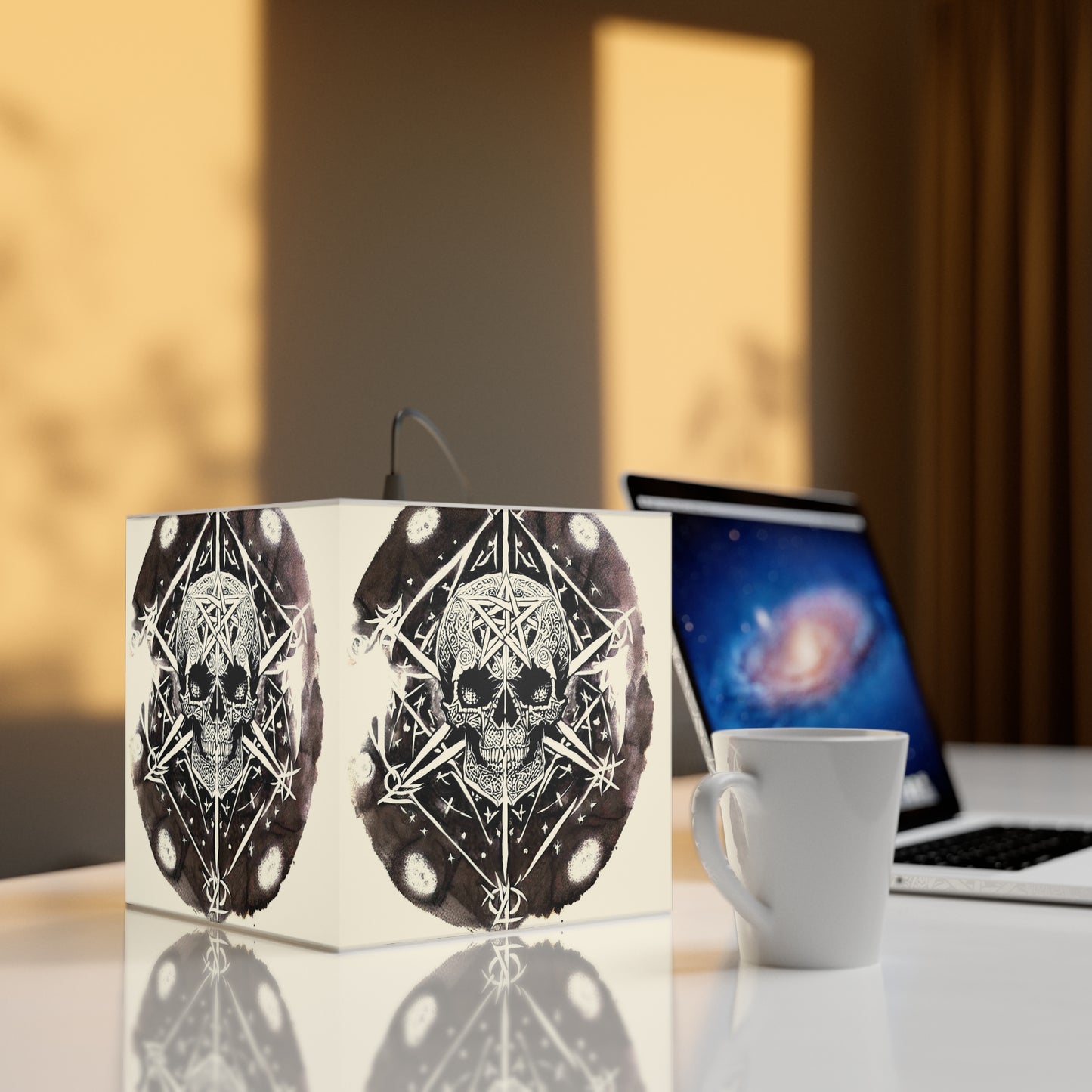 Pentagram Skull Light Cube Lamp