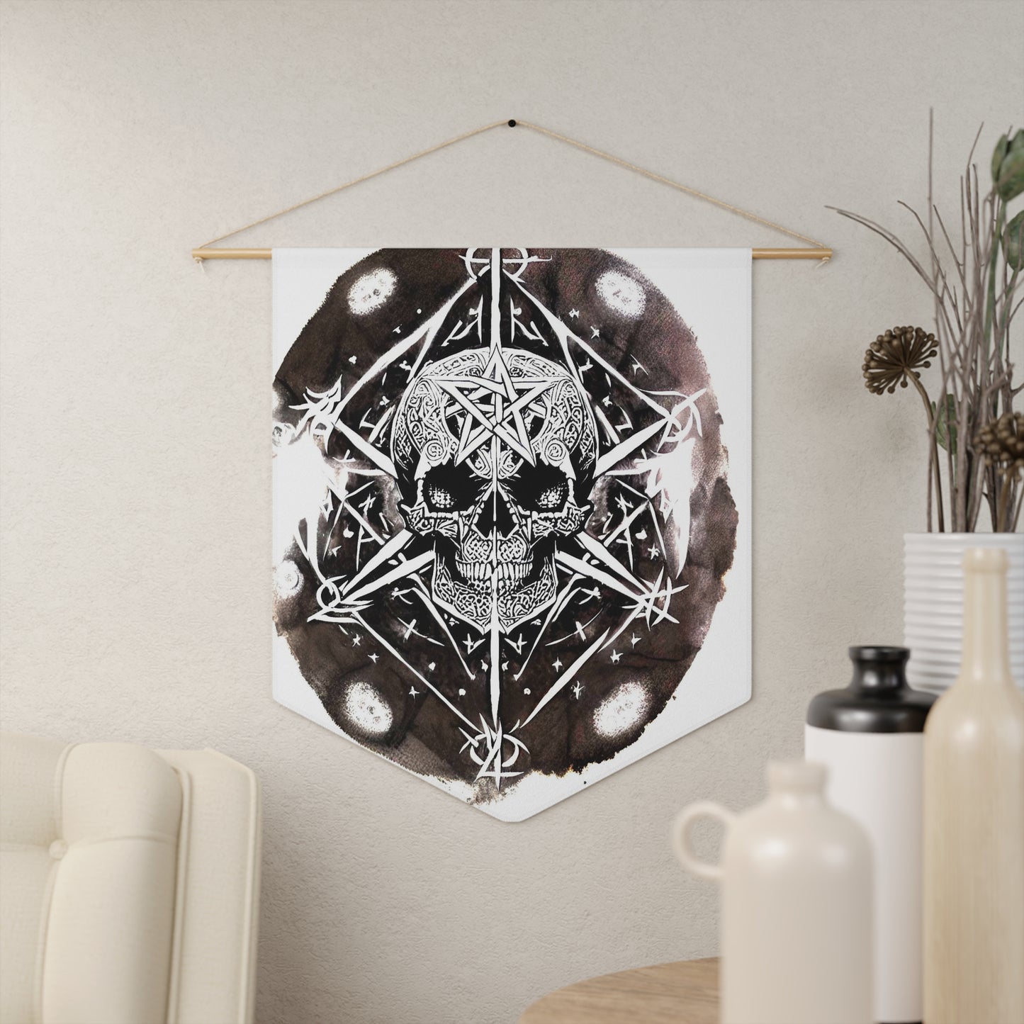 Pentagram Skull Pennant