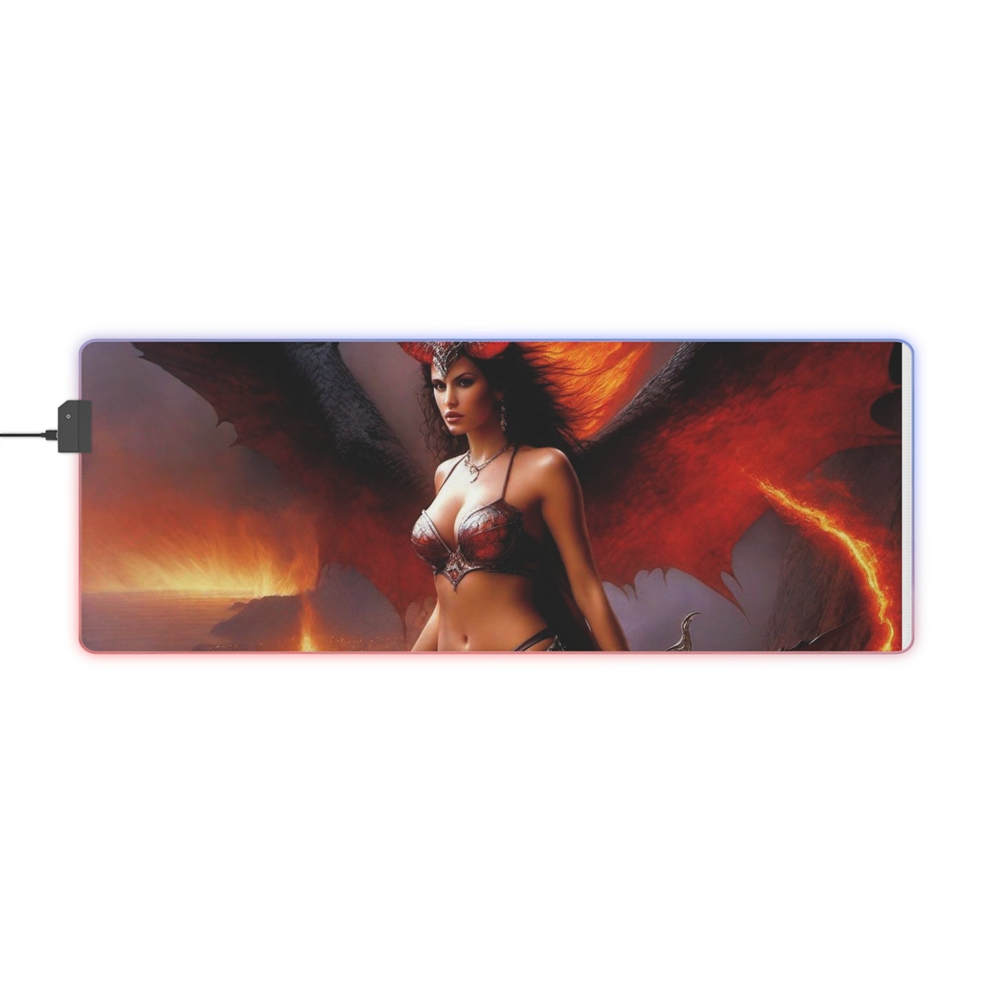 Demon Queen LED Gaming Mouse Pad