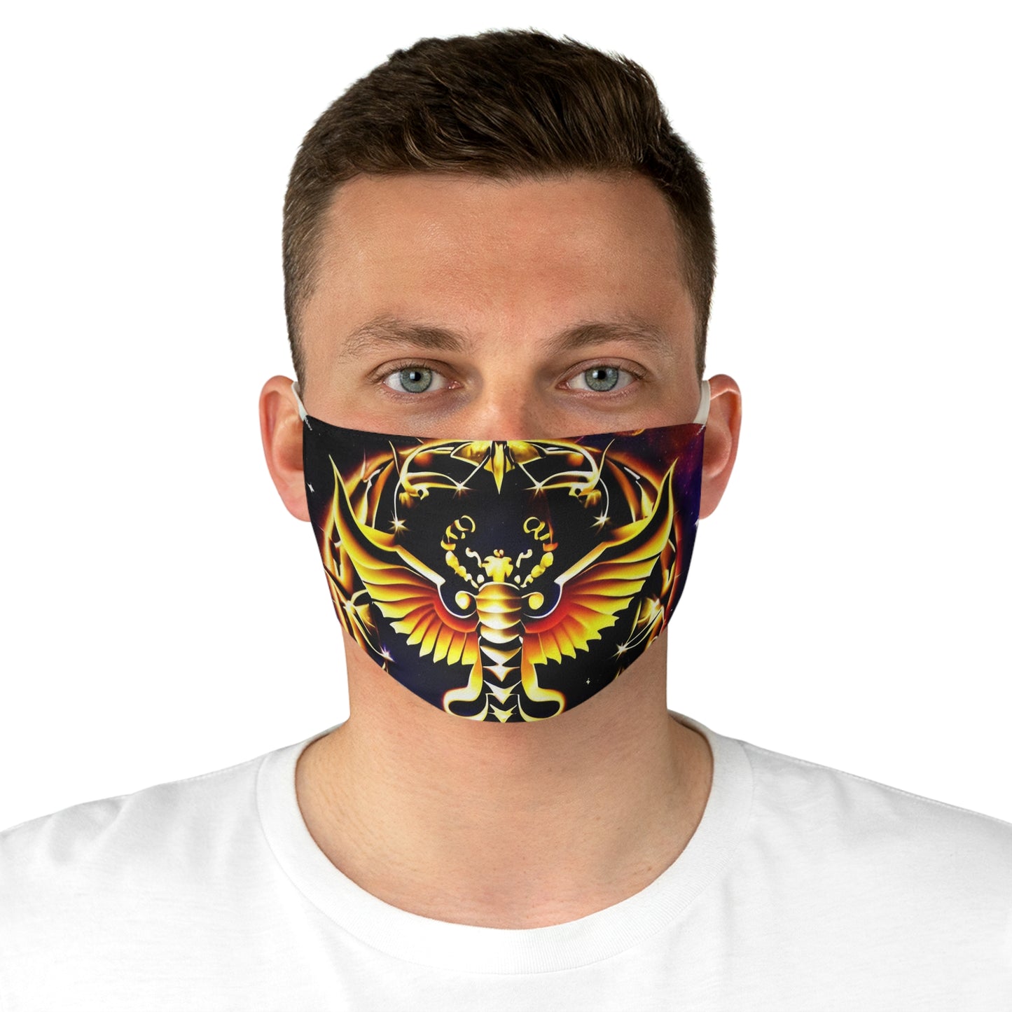 Stylized Scorpio Fabric Face Mask