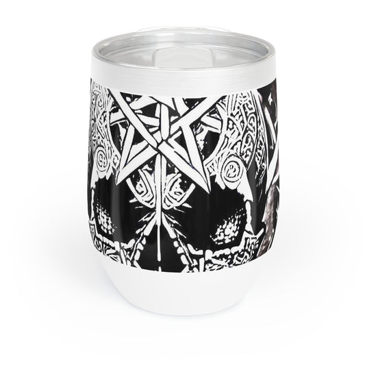 Pentagram Skull Chill Wine Tumbler