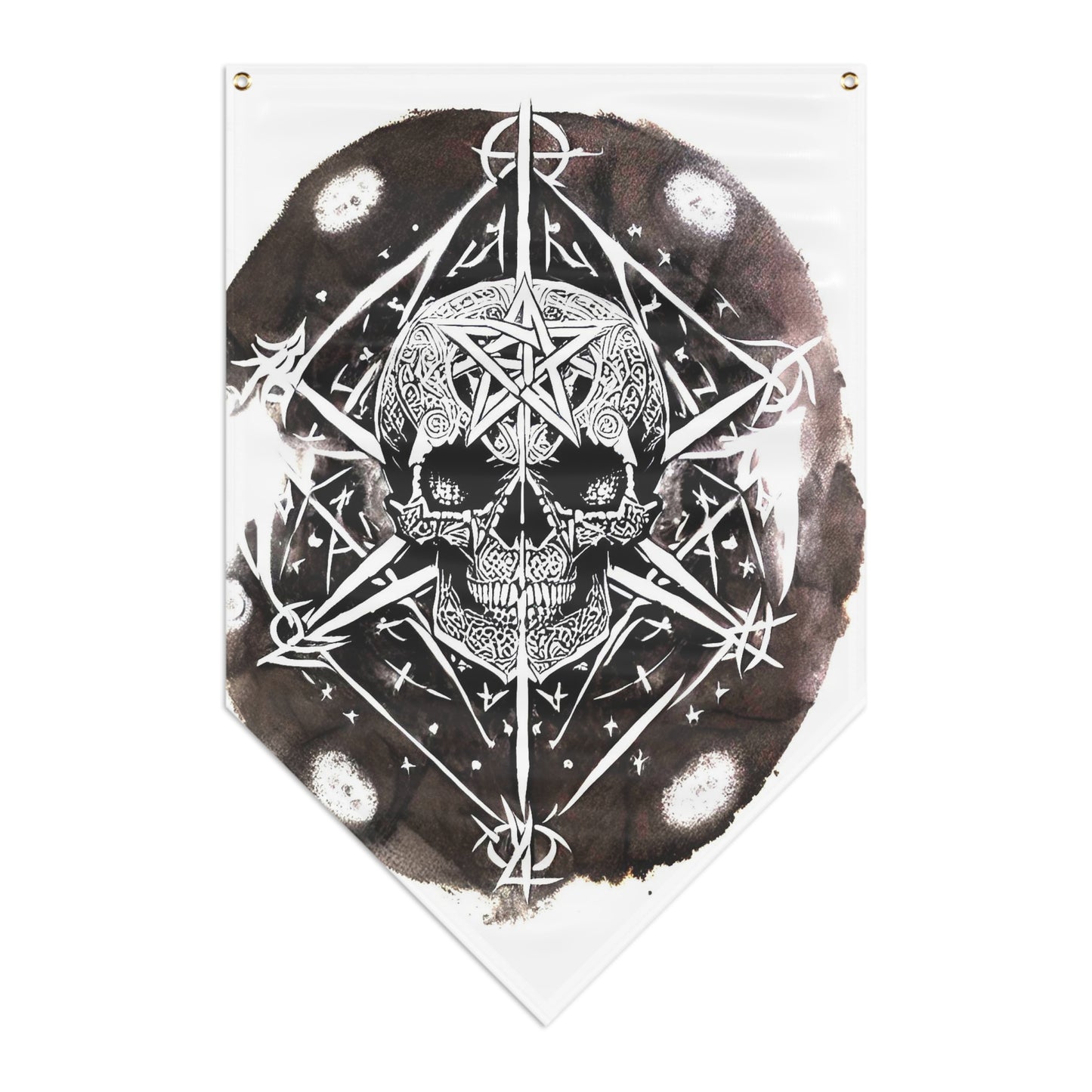 Pentagram Skull Pennant Banner