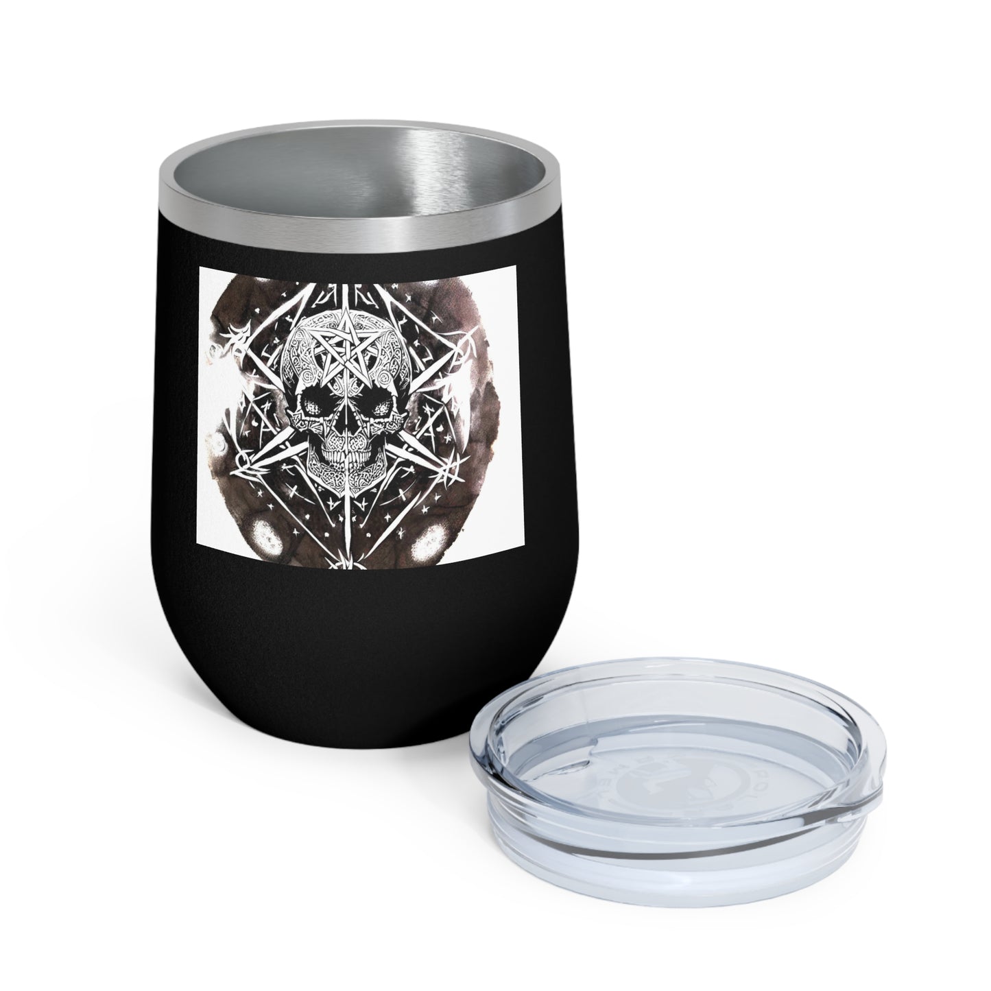 Pentagram Skull 12oz Insulated Wine Tumbler