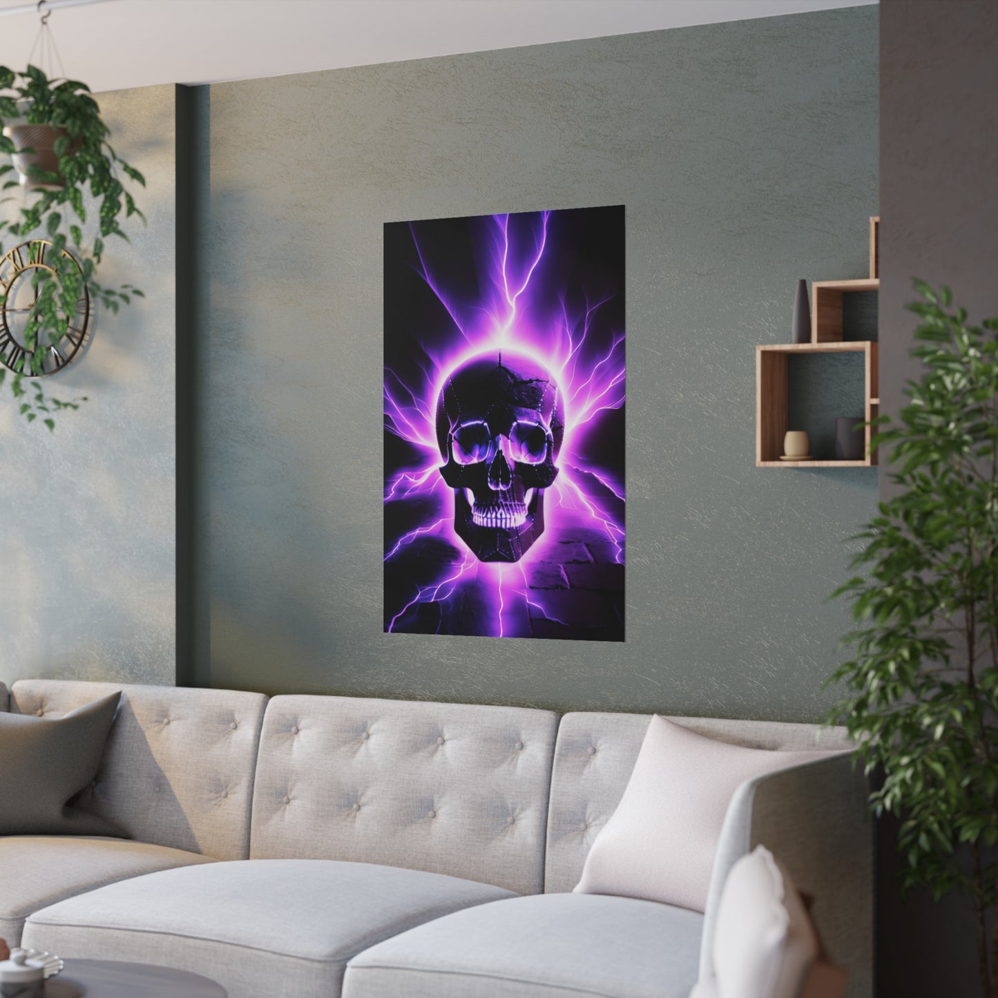 Purple Skull 3 Satin Posters (210gsm)