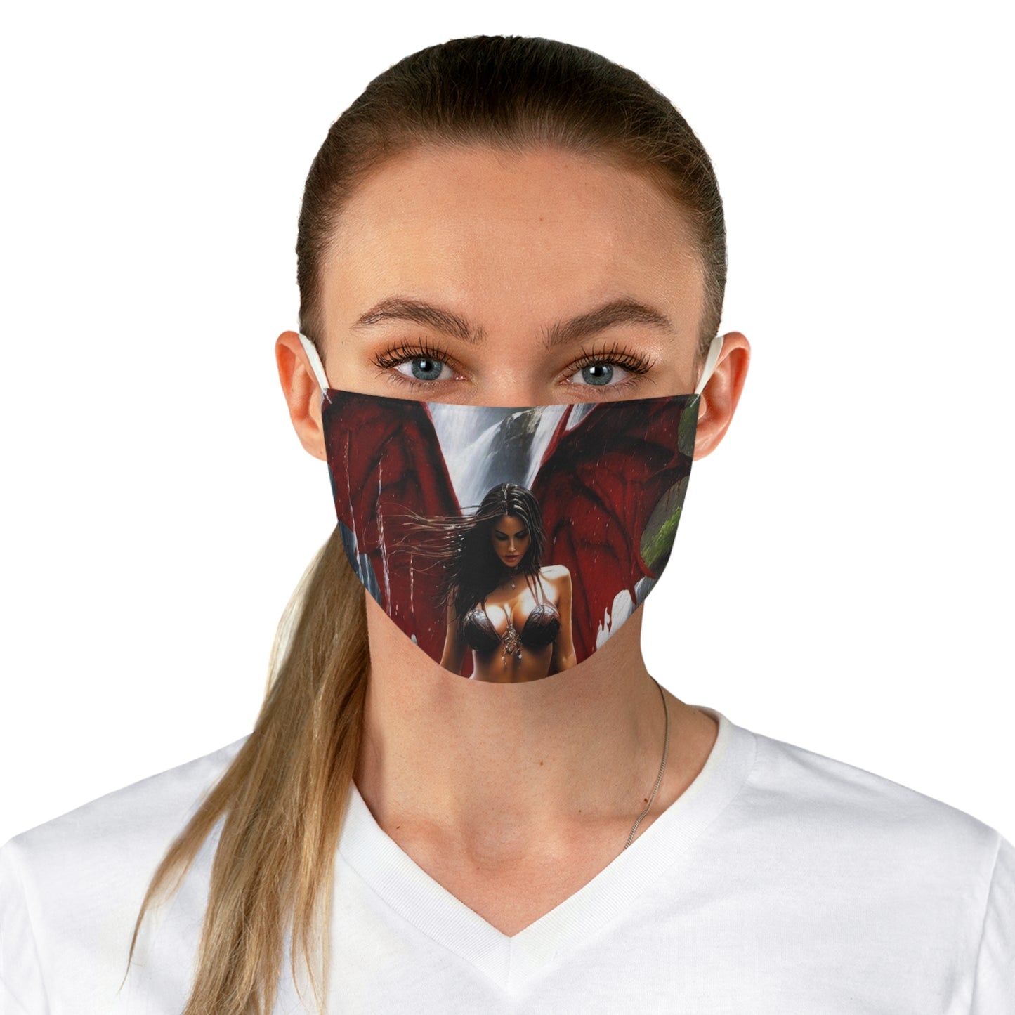 Winged warrior Fabric Face Mask