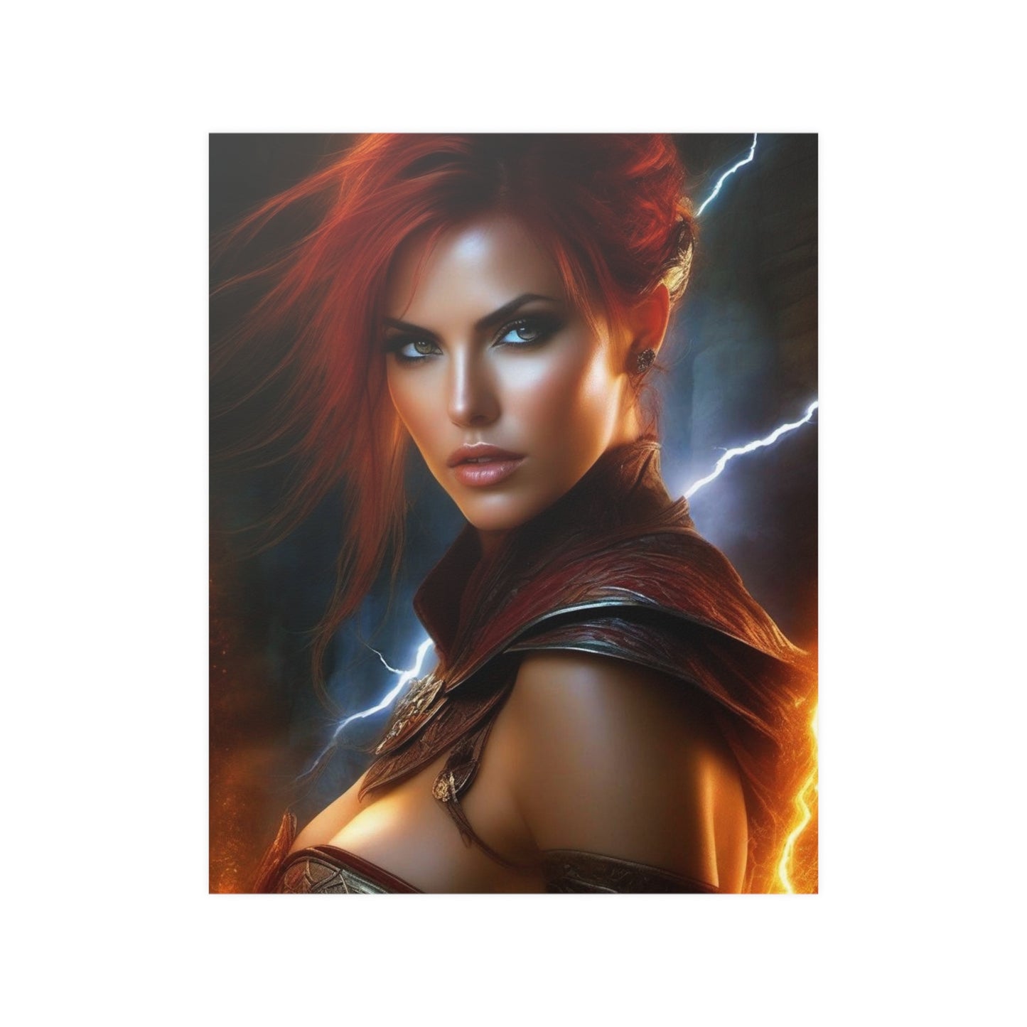 Short haired warrior Satin Posters (210gsm)