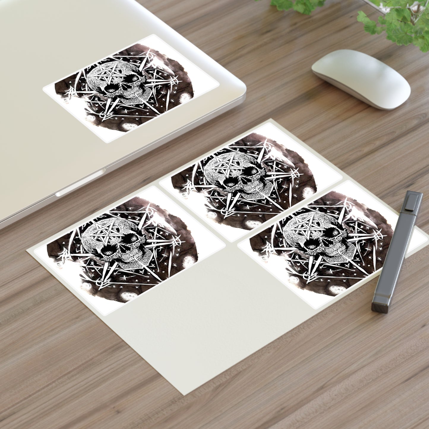 Pentagram Skull Sticker Sheets