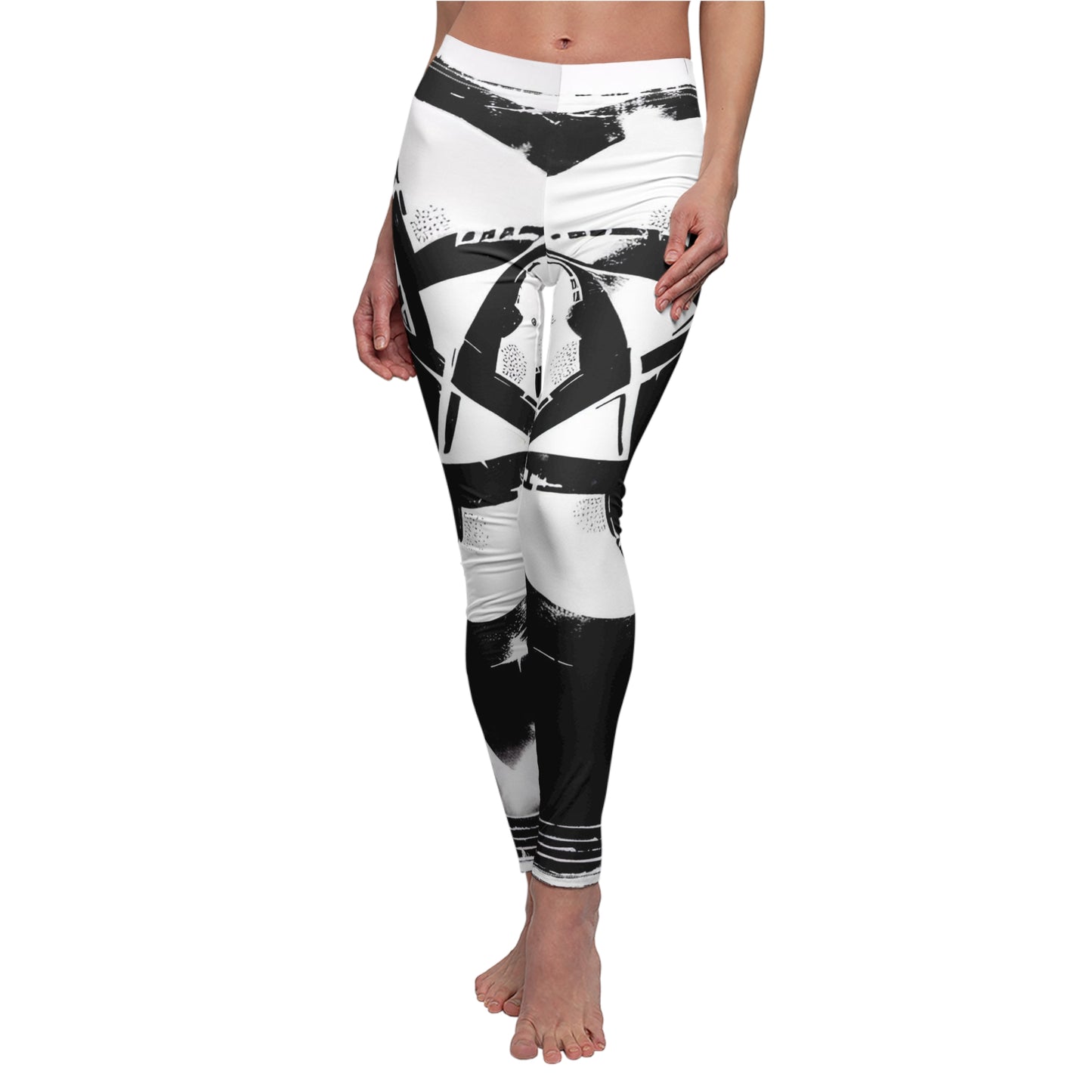 Runic Star Women's Cut & Sew Casual Leggings (AOP)