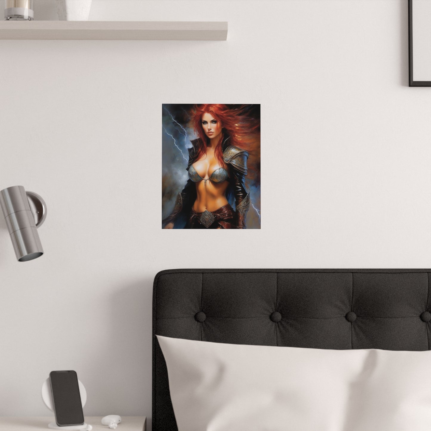 Redhead woman Satin Posters (210gsm)