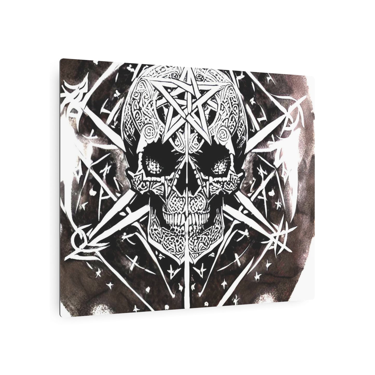 Pentagram Skull Metal Art Sign