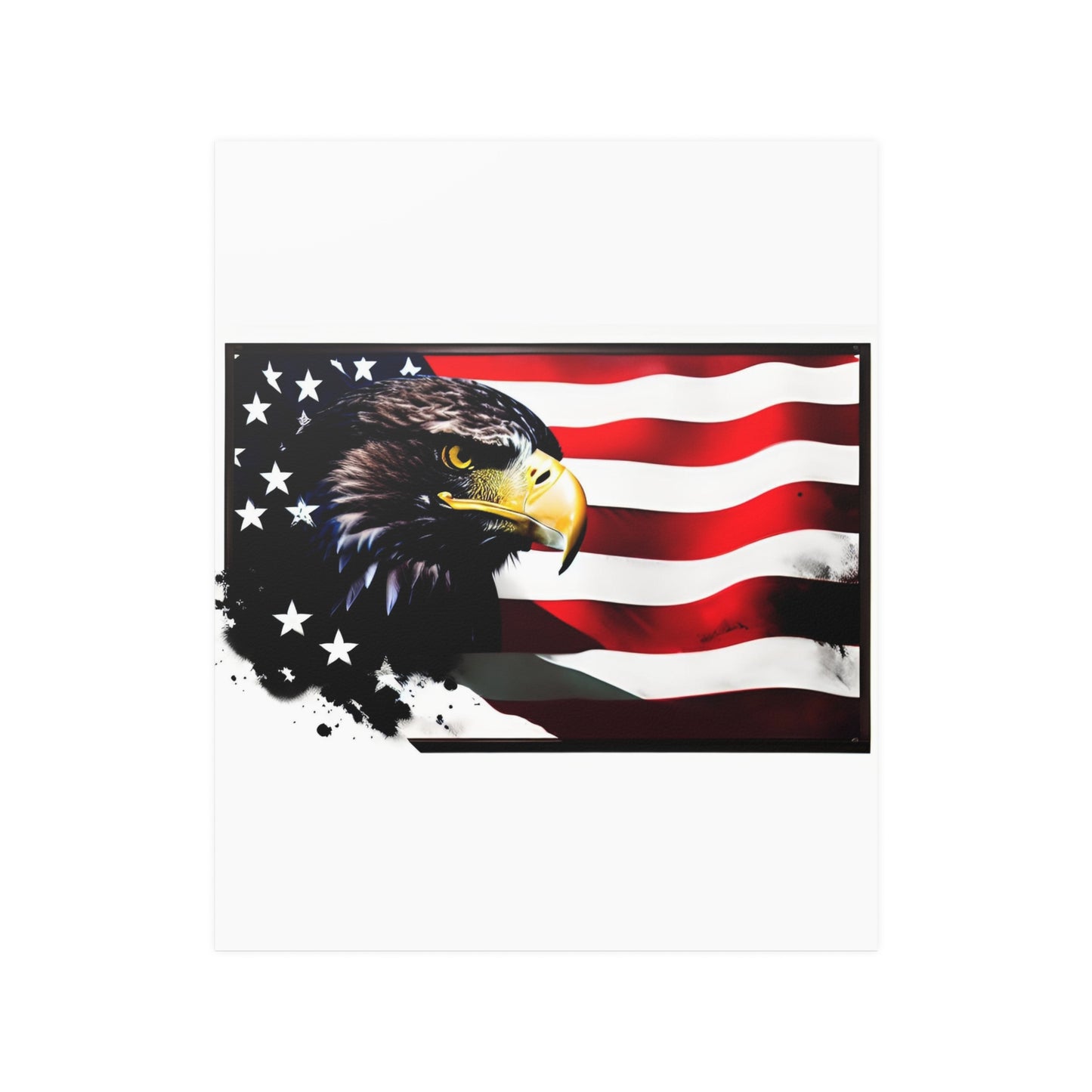 Eagle and flag Satin Posters (210gsm)