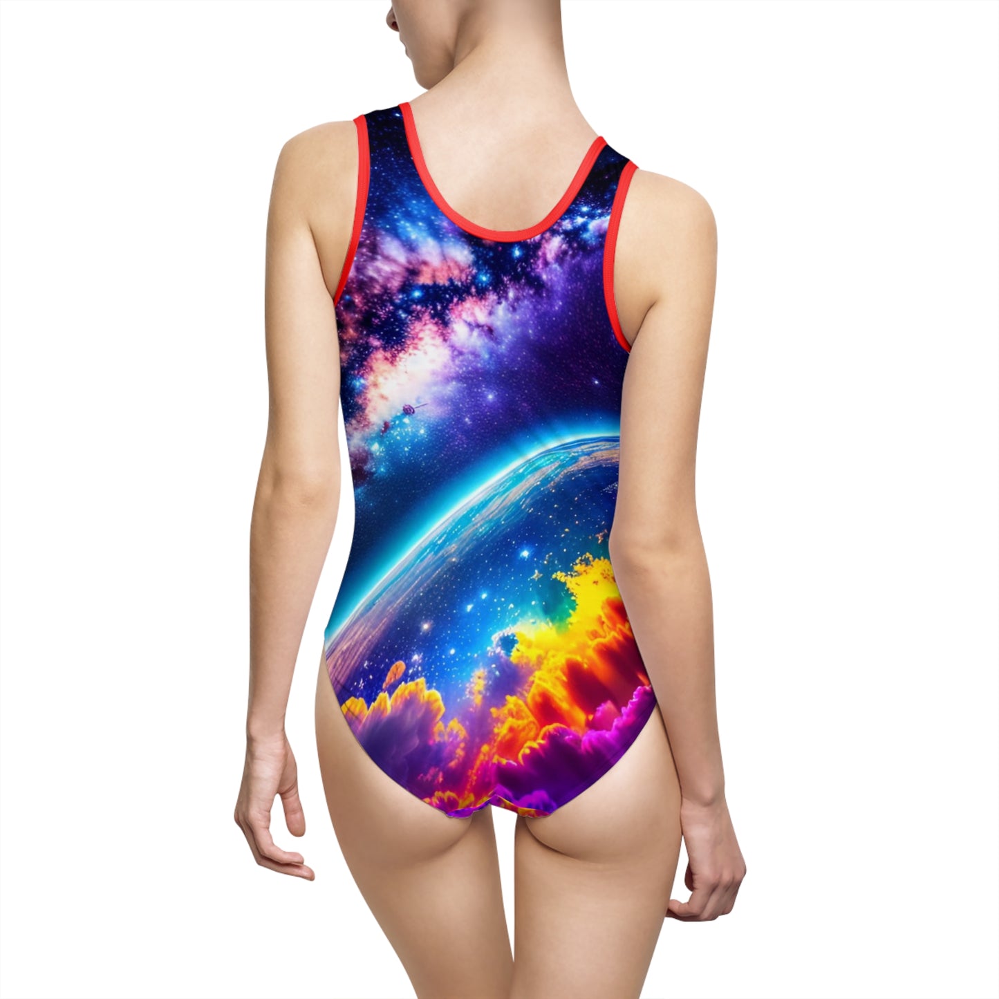 Milky Way universe Women's Classic One-Piece Swimsuit (AOP)