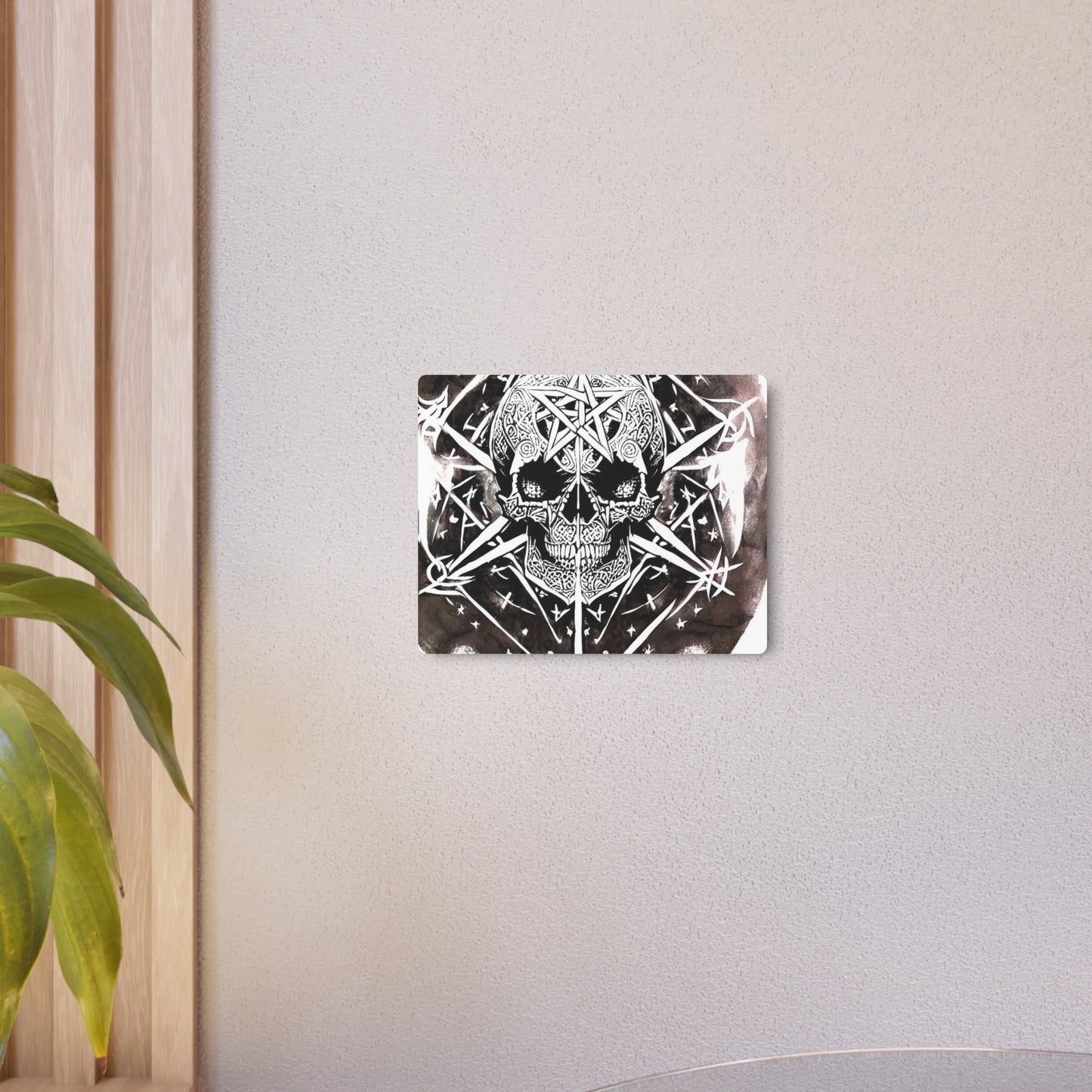 Pentagram Skull Metal Art Sign