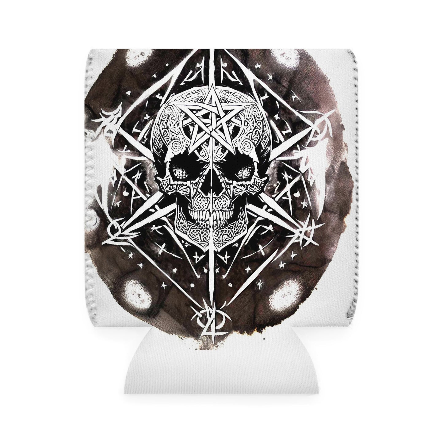 Pentagram Skull Can Cooler Sleeve