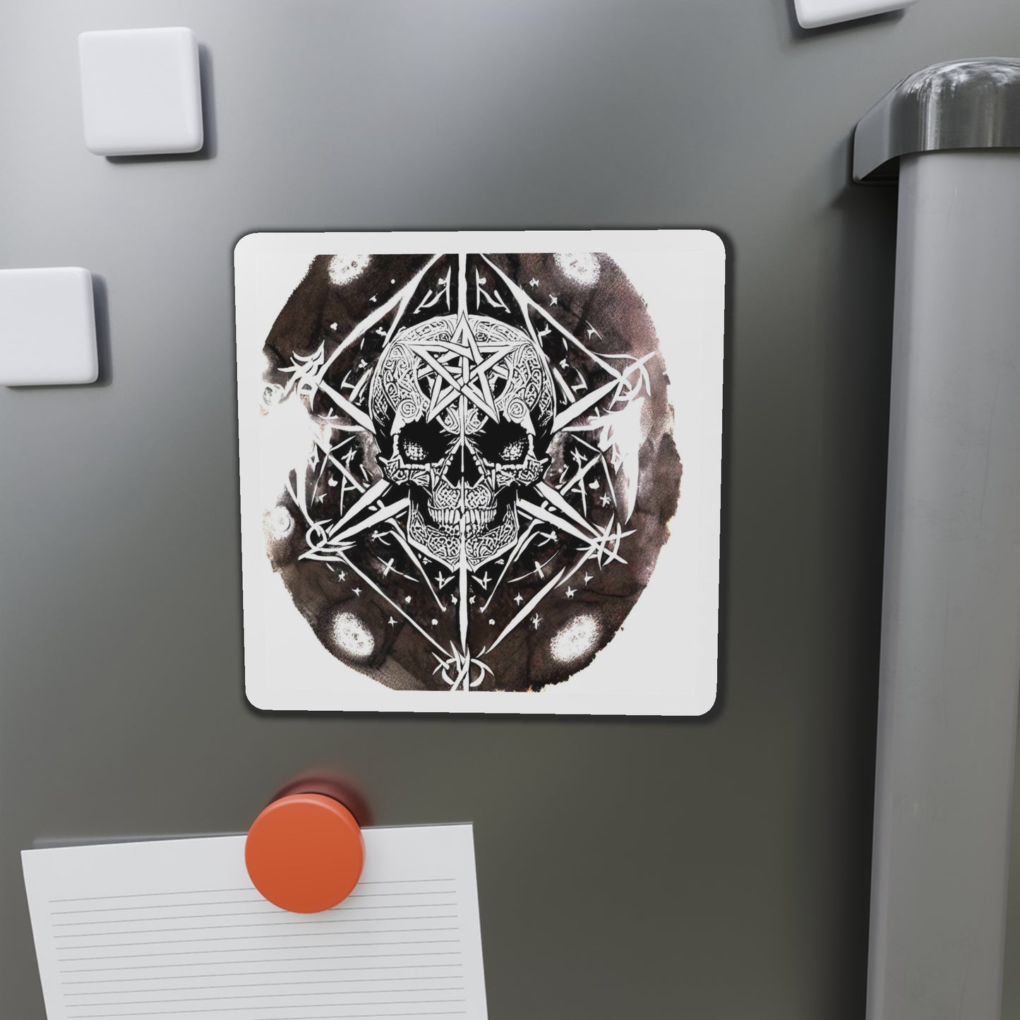 Pentagram Skull Die-Cut Magnets