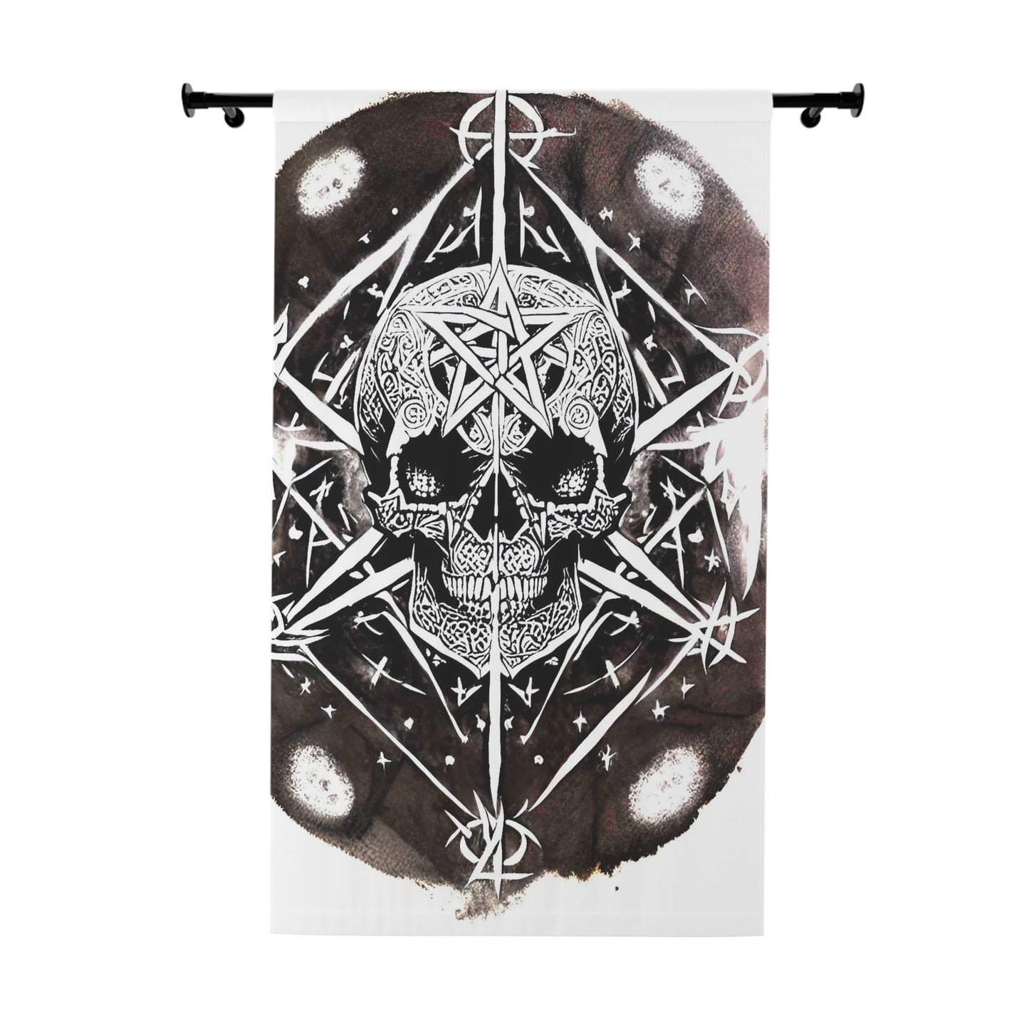 Pentagram Skull Window Curtains (1 Piece)