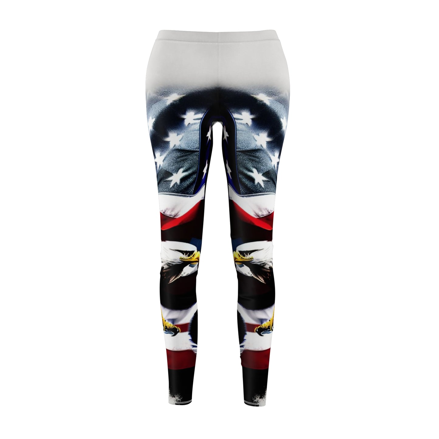 Eagle and flag Women's Cut & Sew Casual Leggings (AOP)