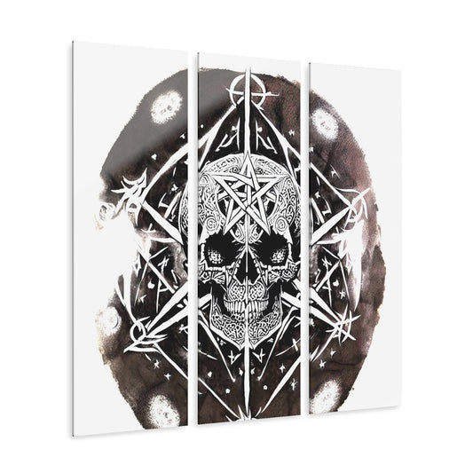 Pentagram Skull Acrylic Prints (Triptych)