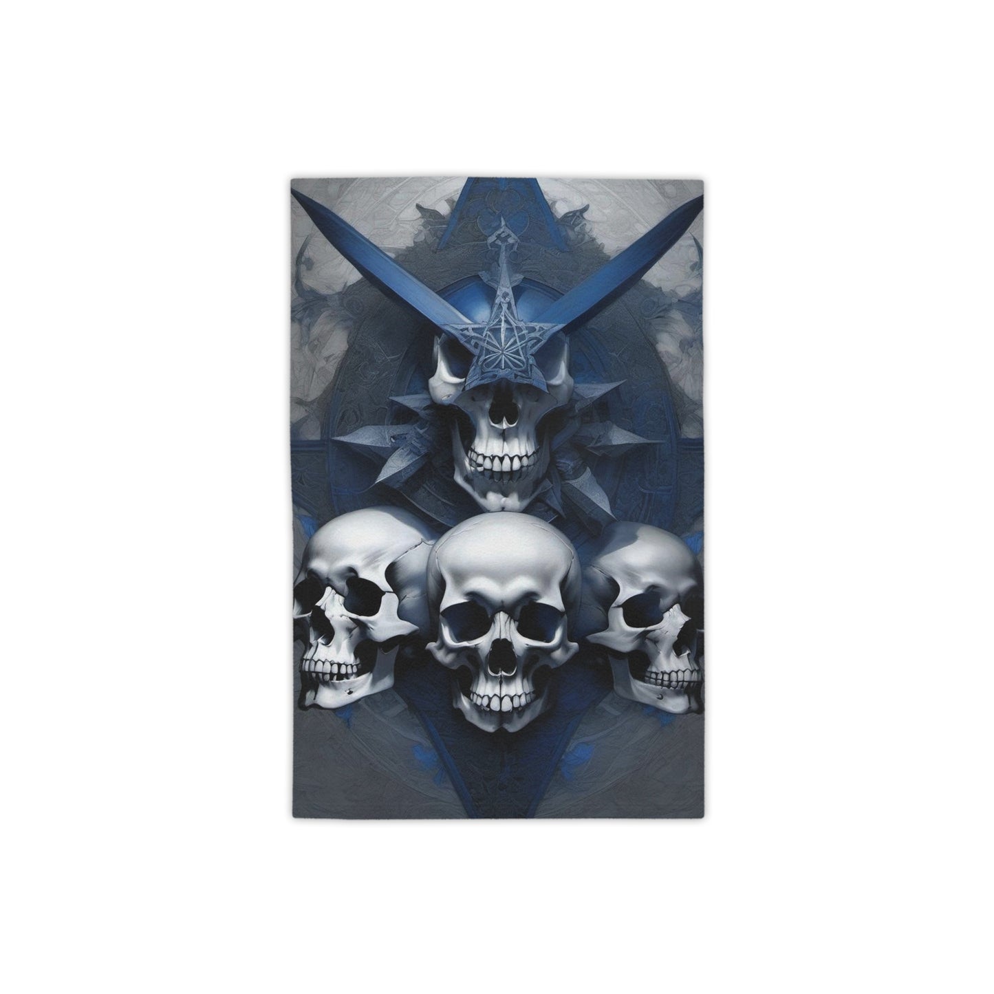 Blue Skulled Beach Towels