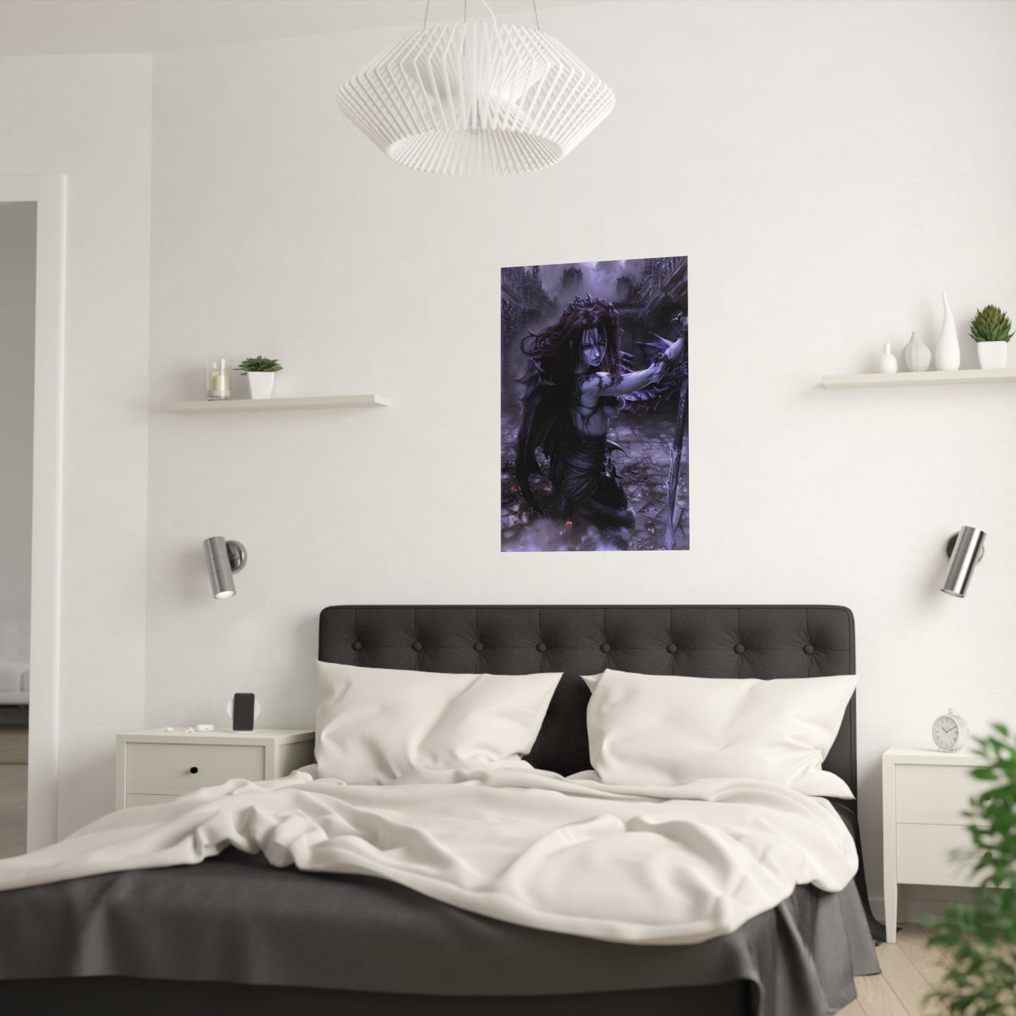 Demonic Female art Satin Posters (210gsm)