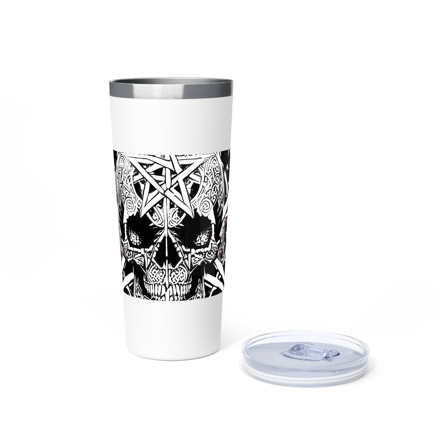 Pentagram Skull Copper Vacuum Insulated Tumbler, 22oz