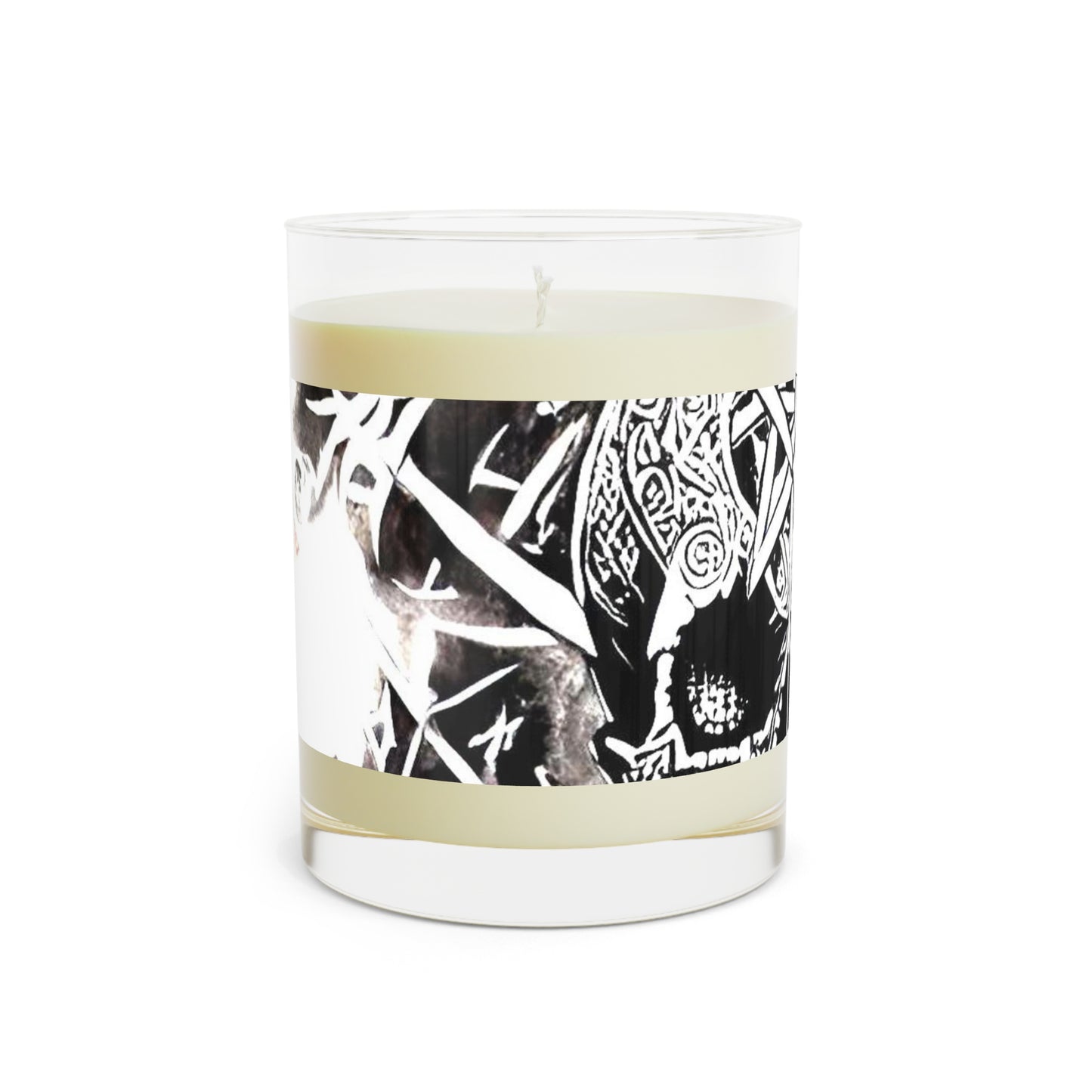 Pentagram Skull Scented Candle - Full Glass, 11oz