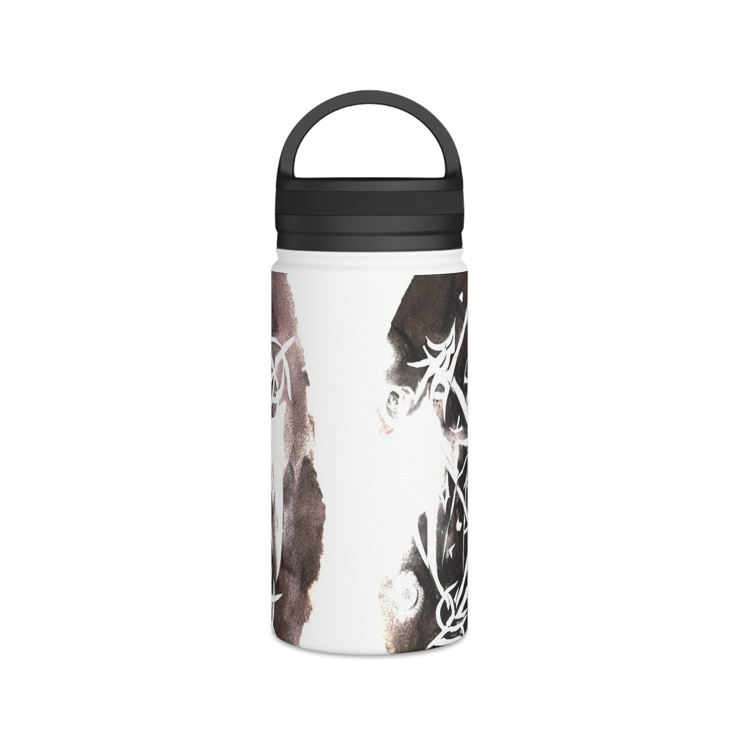 Pentagram Skull Stainless Steel Water Bottle, Handle Lid