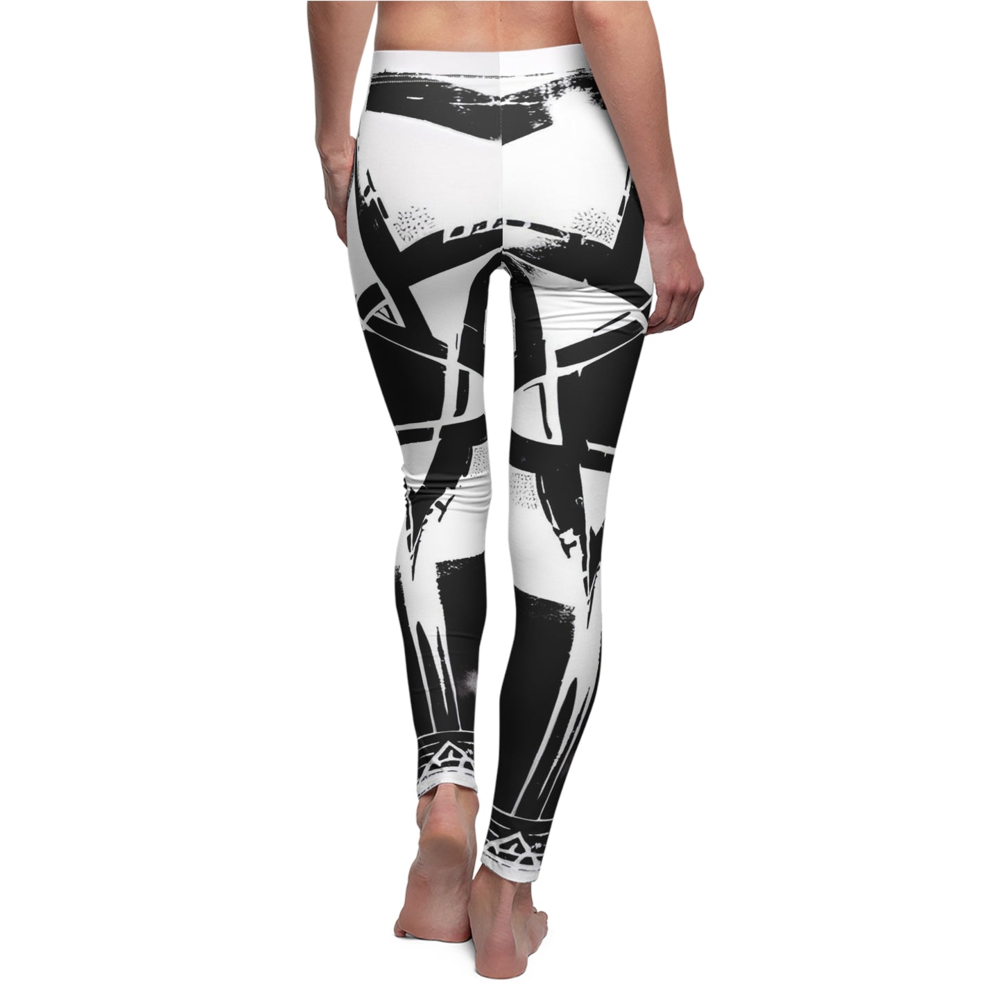 Runic Star Women's Cut & Sew Casual Leggings (AOP)