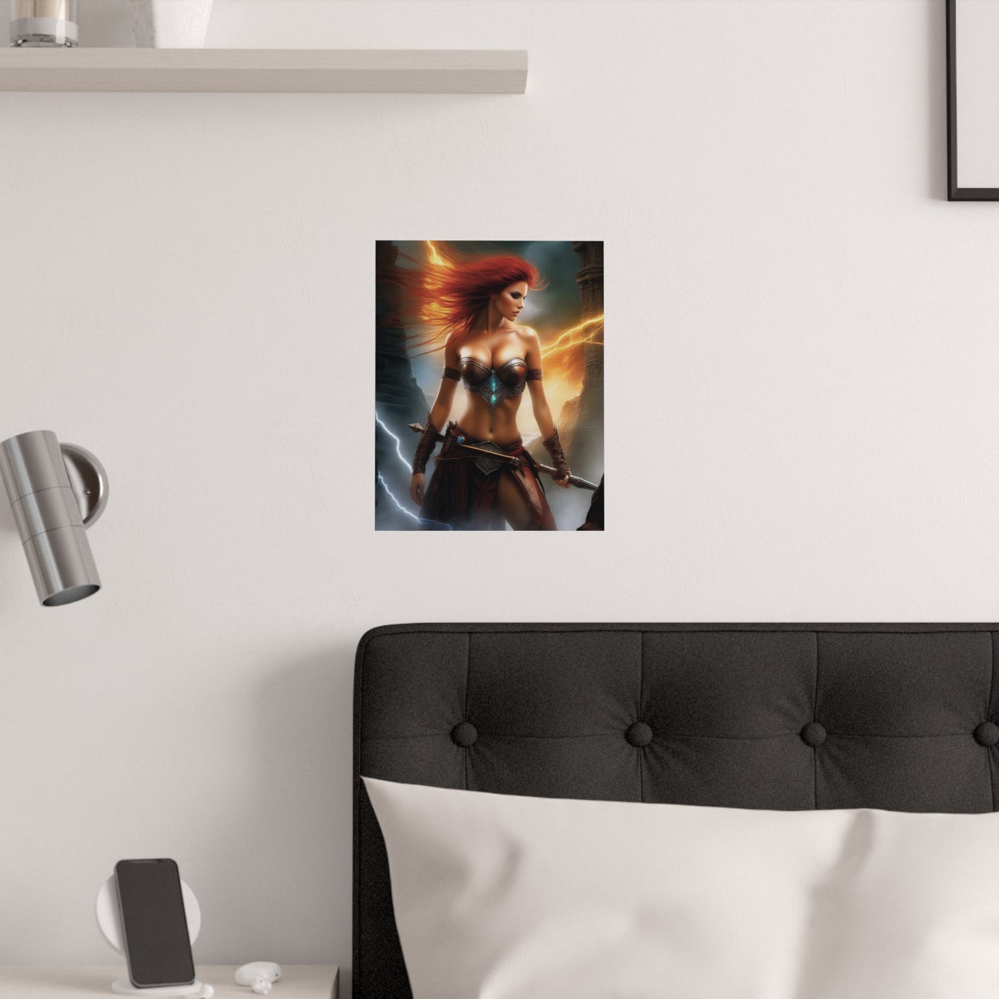 Lighting winged Warrior Satin Posters (210gsm)