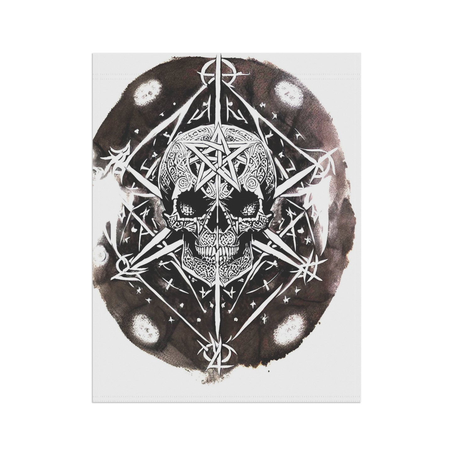 Pentagram Skull Garden & House Banner