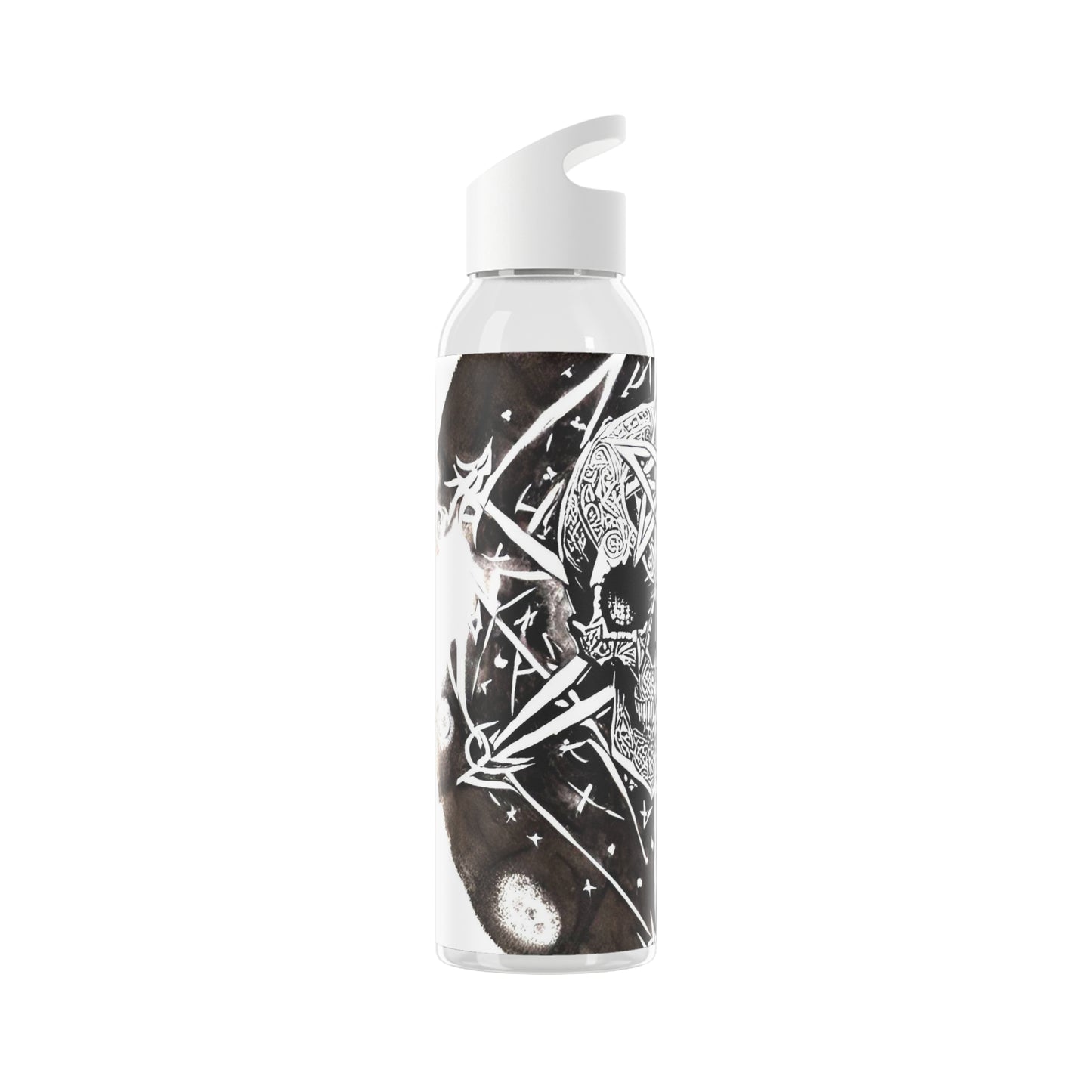 Pentagram Skull Sky Water Bottle