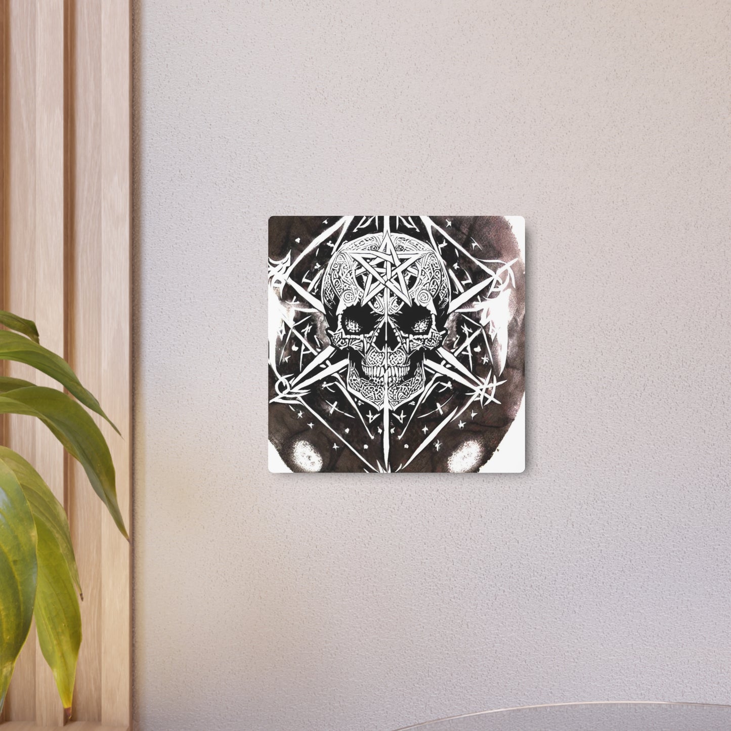 Pentagram Skull Metal Art Sign