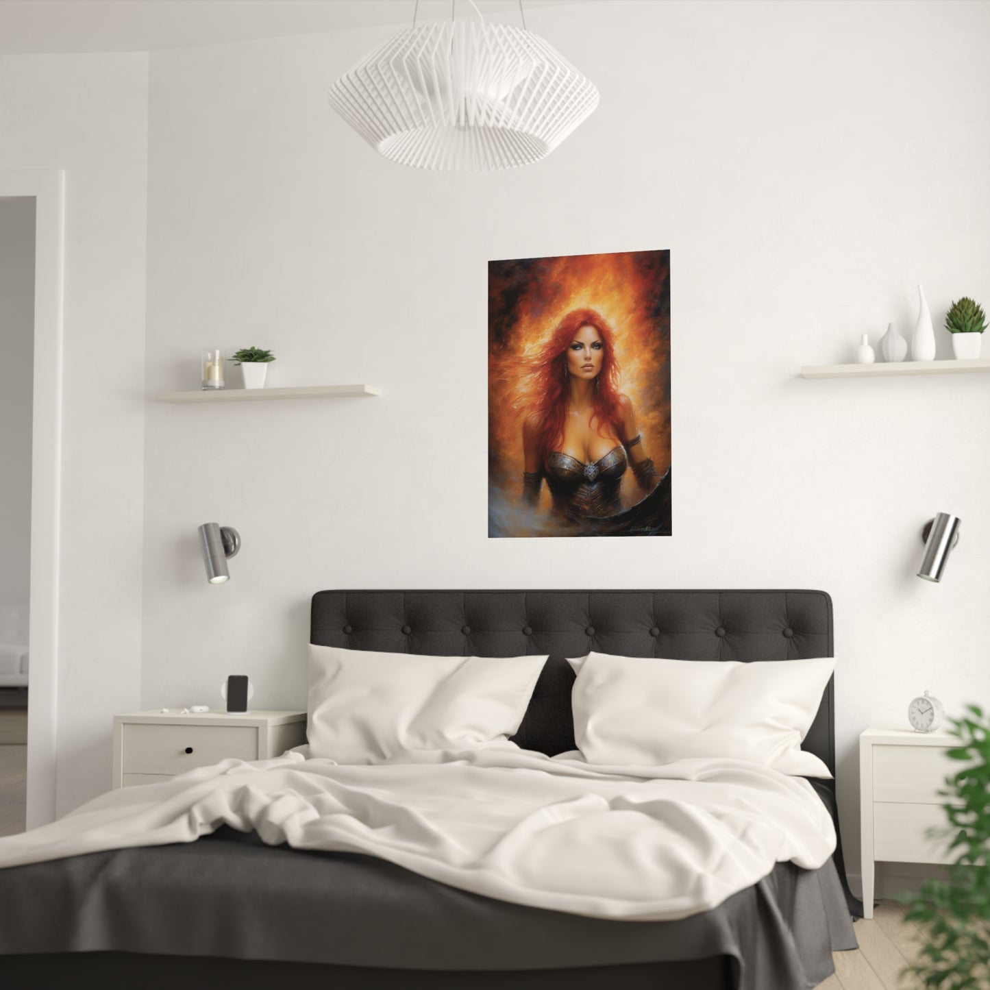 Redheaded fire Satin Posters (210gsm)