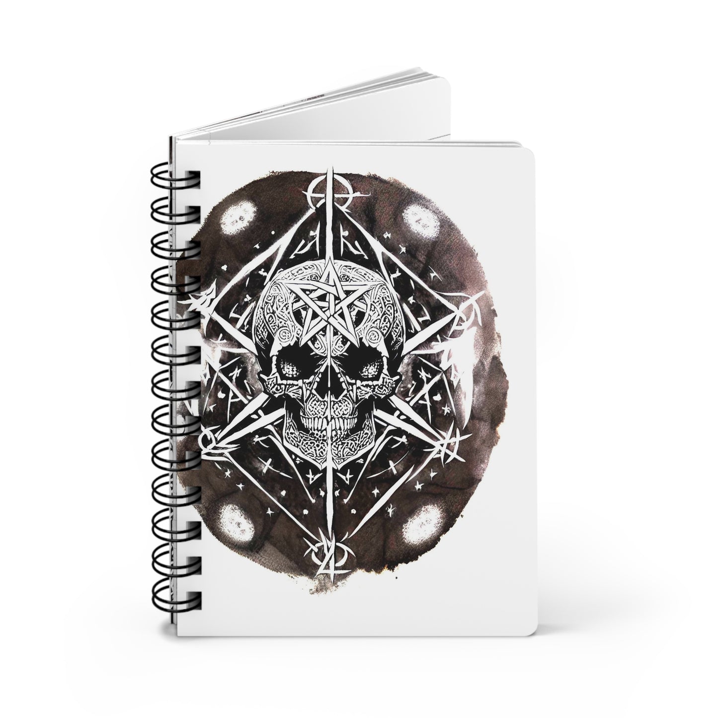 Pentagram Skull Spiral Bound Journal