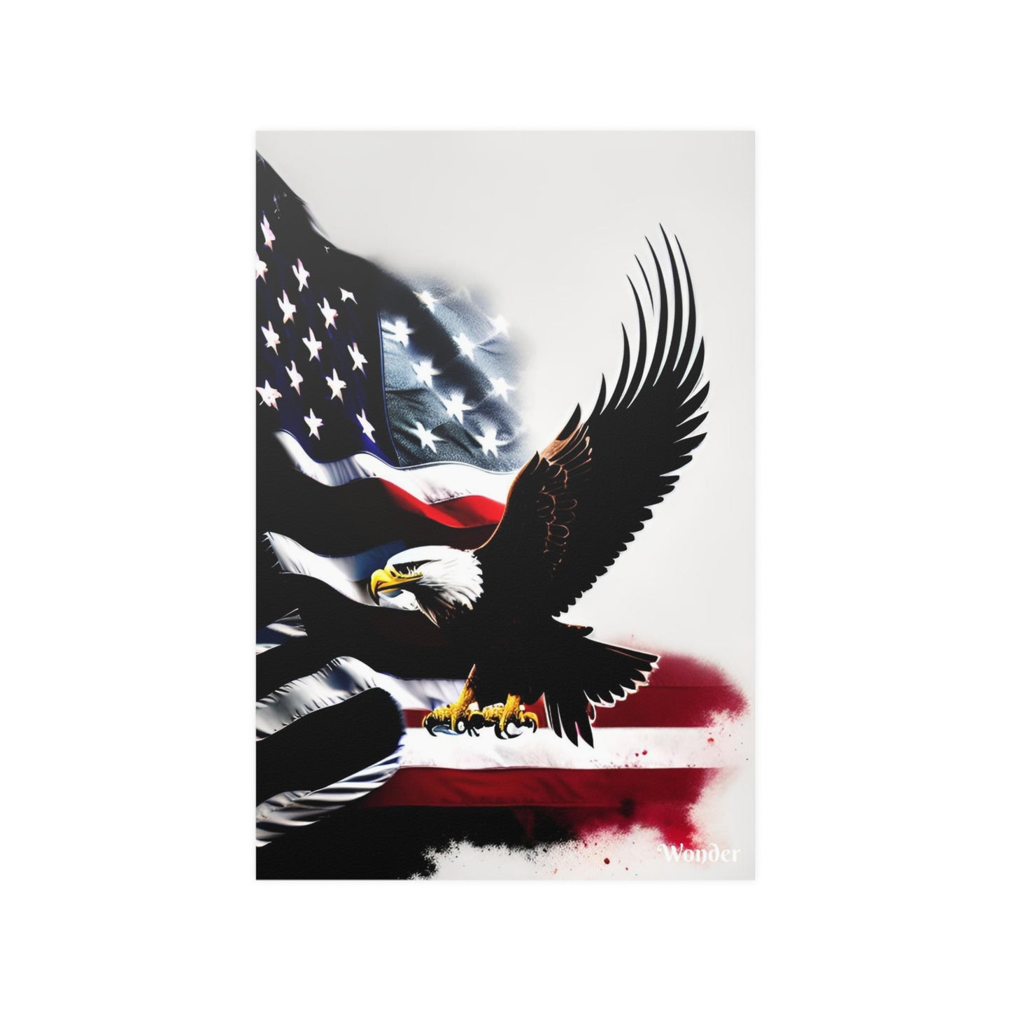 Eagle and Flag Satin Posters (210gsm)