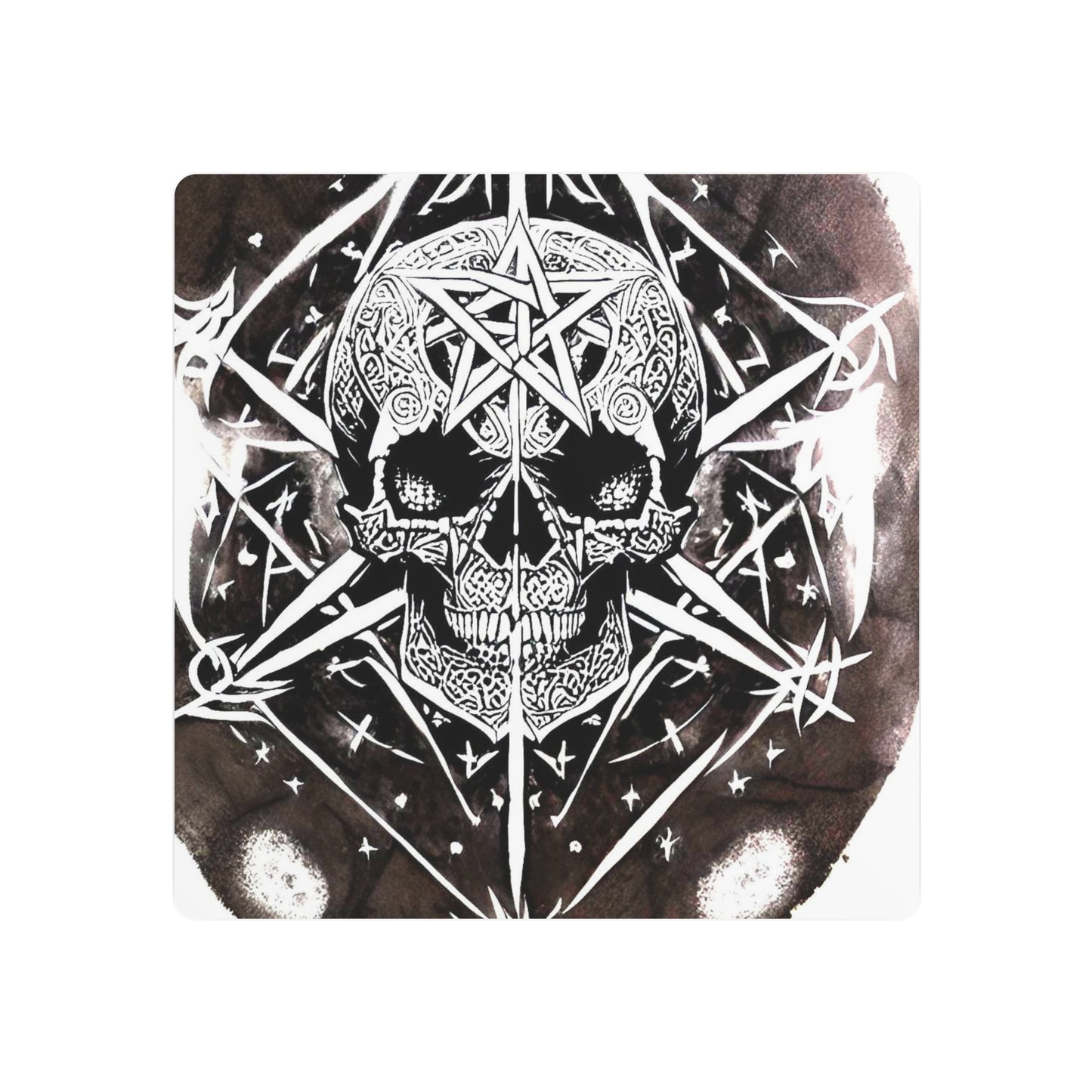 Pentagram Skull Metal Art Sign