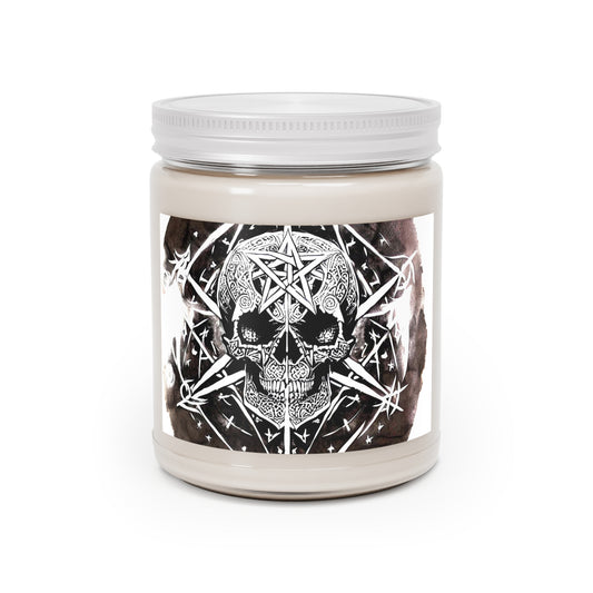 Pentagram Skull Scented Candles, 9oz